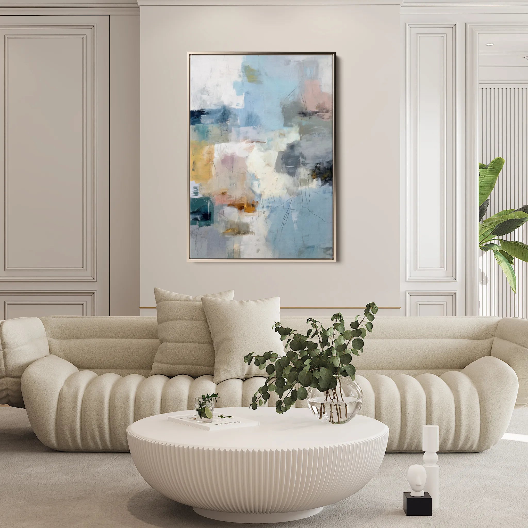 Abstract 1883 Canvas Art 60 x 40 cm / Black