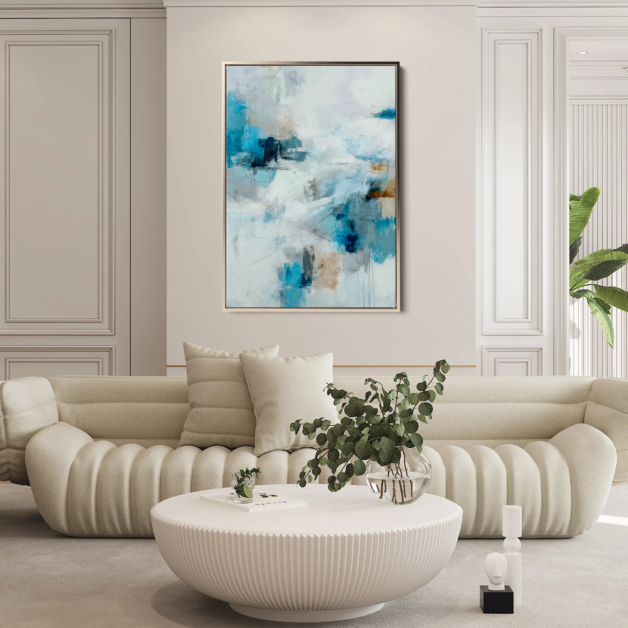 Abstract 1884 Canvas Art 60 x 40 cm / Black