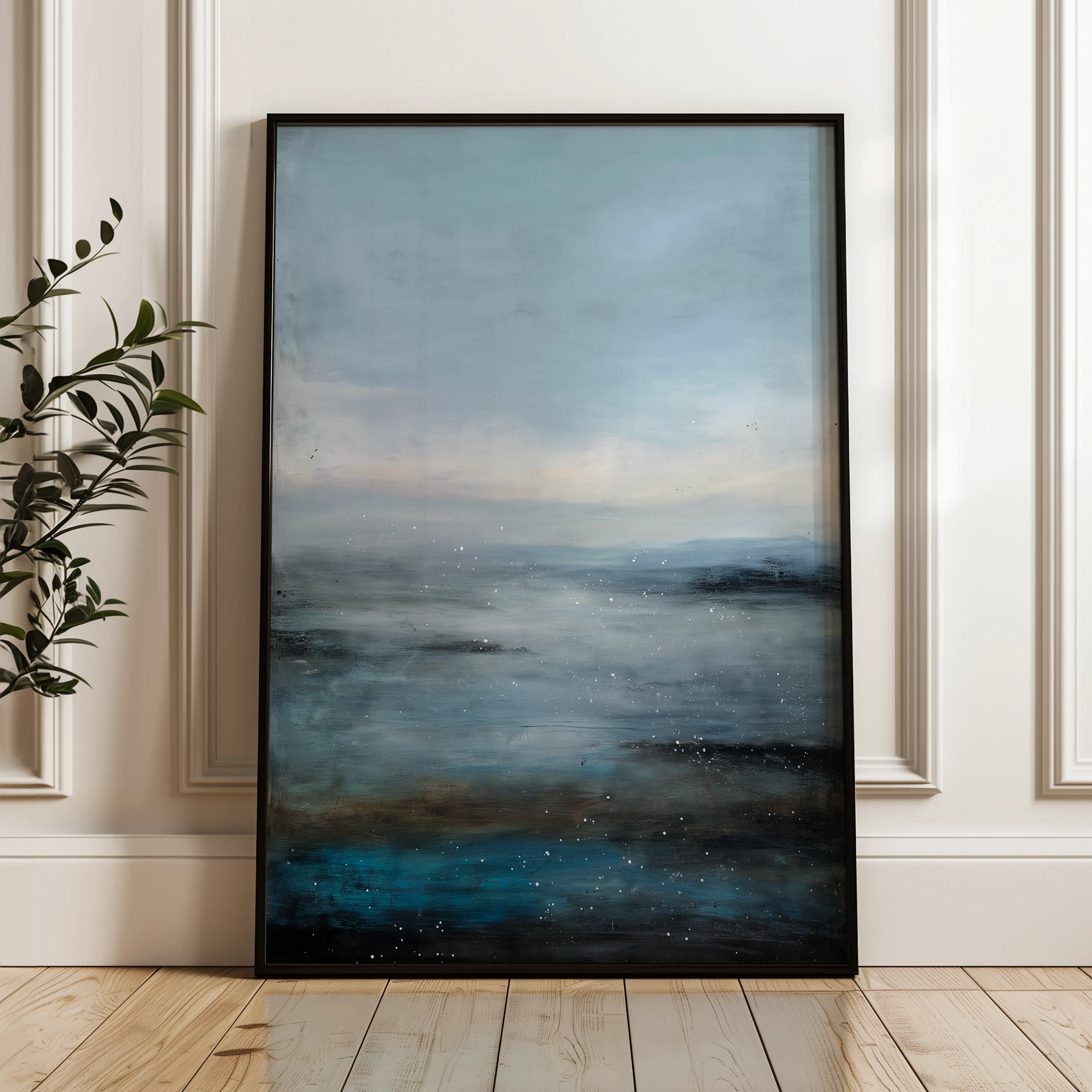 Abstract 1886 Canvas Art 60 x 40 cm / Black