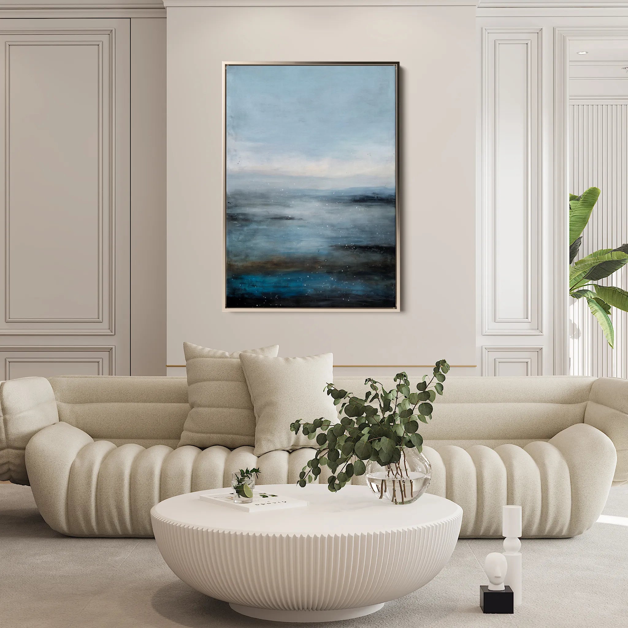 Abstract 1886 Canvas Art 60 x 40 cm / Black