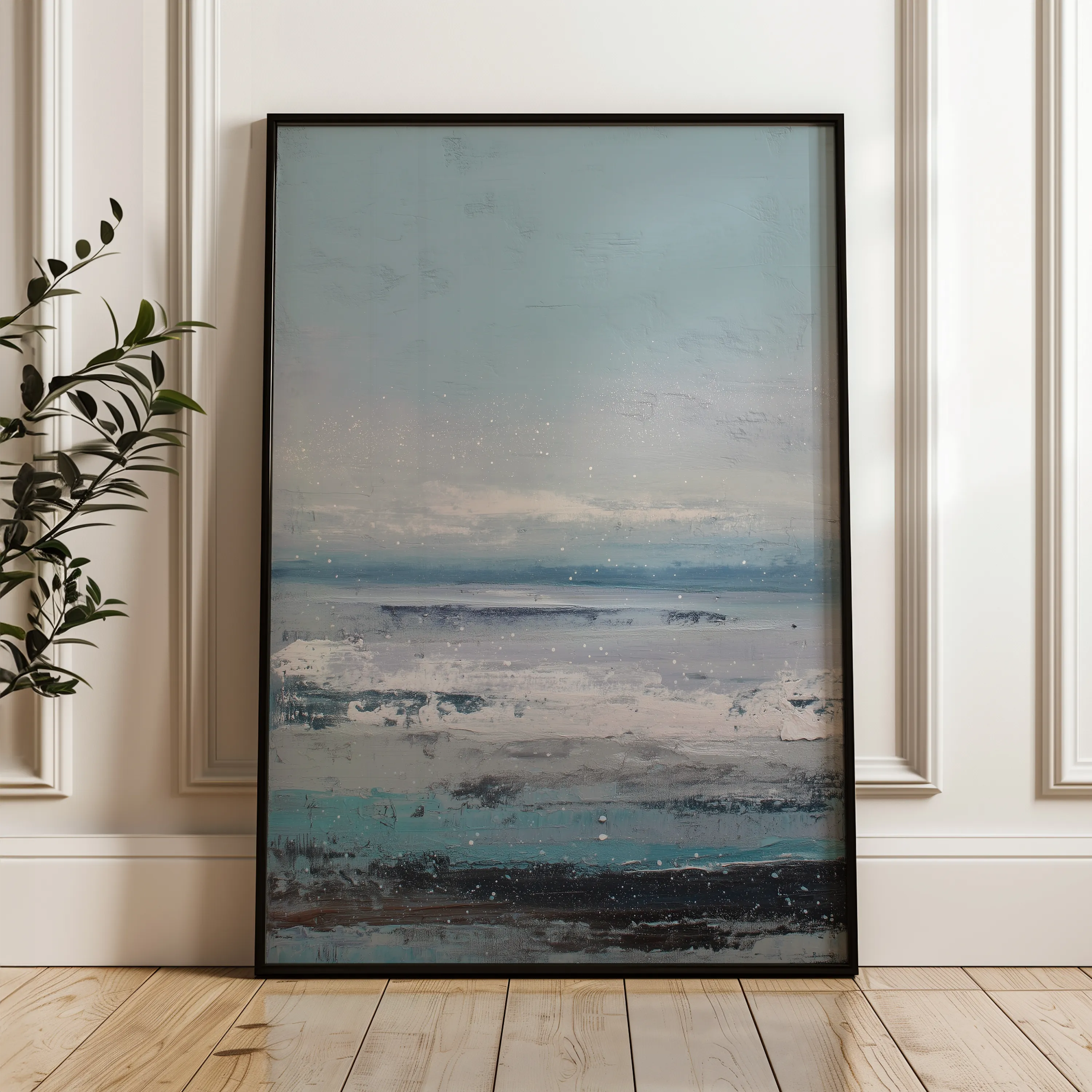 Abstract 1887 Canvas Art 60 x 40 cm / Black