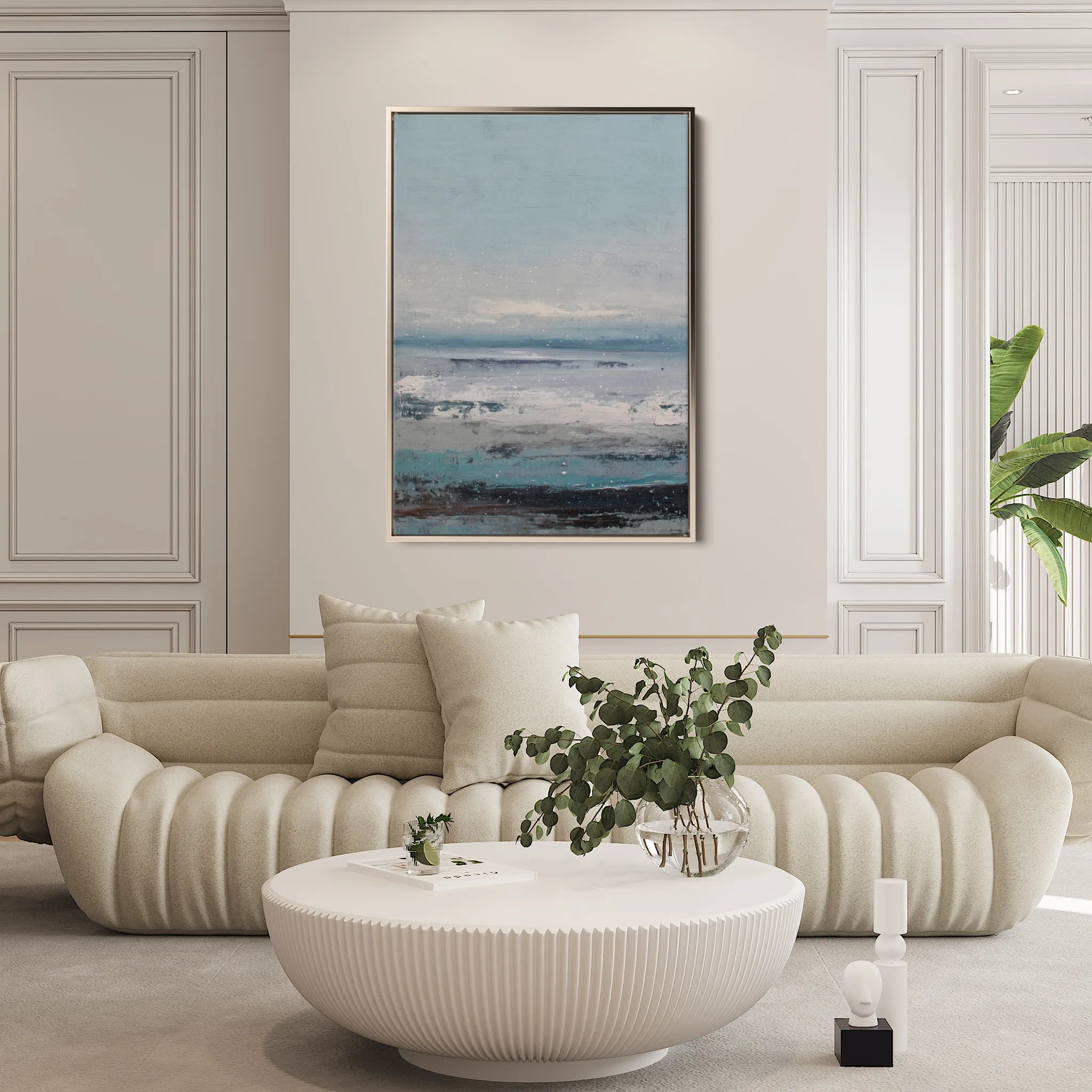 Abstract 1887 Canvas Art 60 x 40 cm / Black