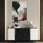 Abstract 1888 Canvas Art 60 x 40 cm / Black