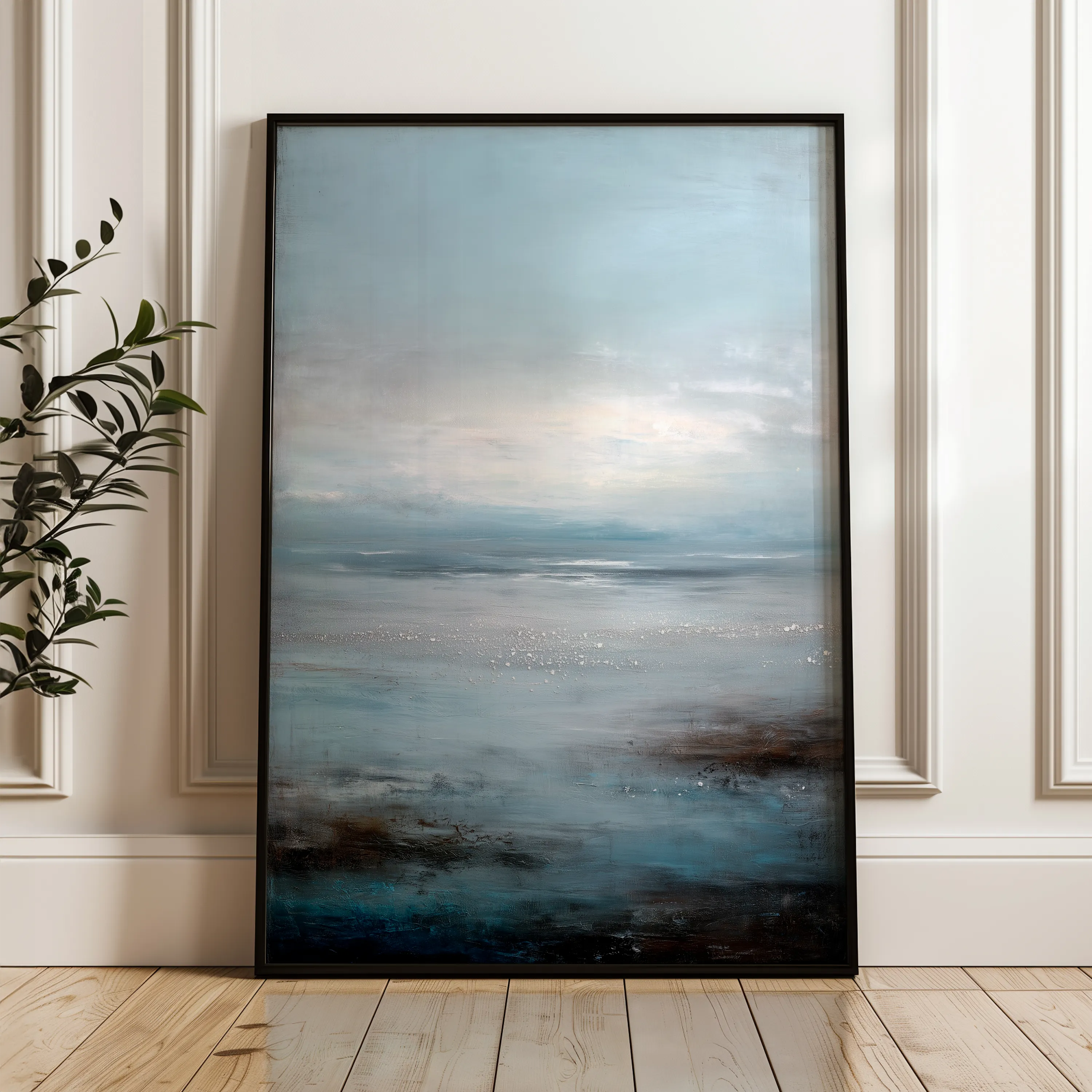 Abstract 1889 Canvas Art 60 x 40 cm / Black