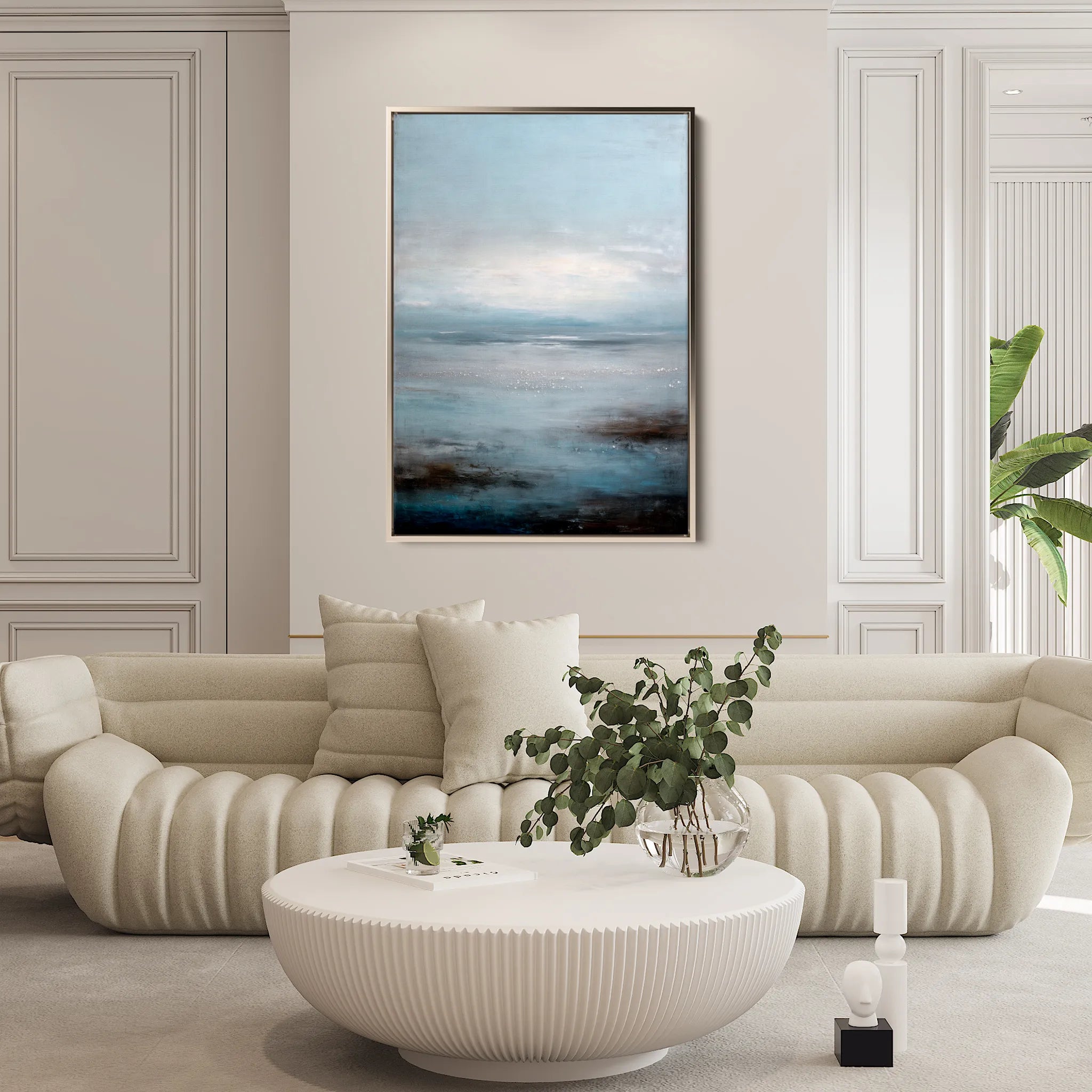 Abstract 1889 Canvas Art 60 x 40 cm / Black