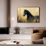 Horses 189 Canvas Art 60 x 40 cm / Black