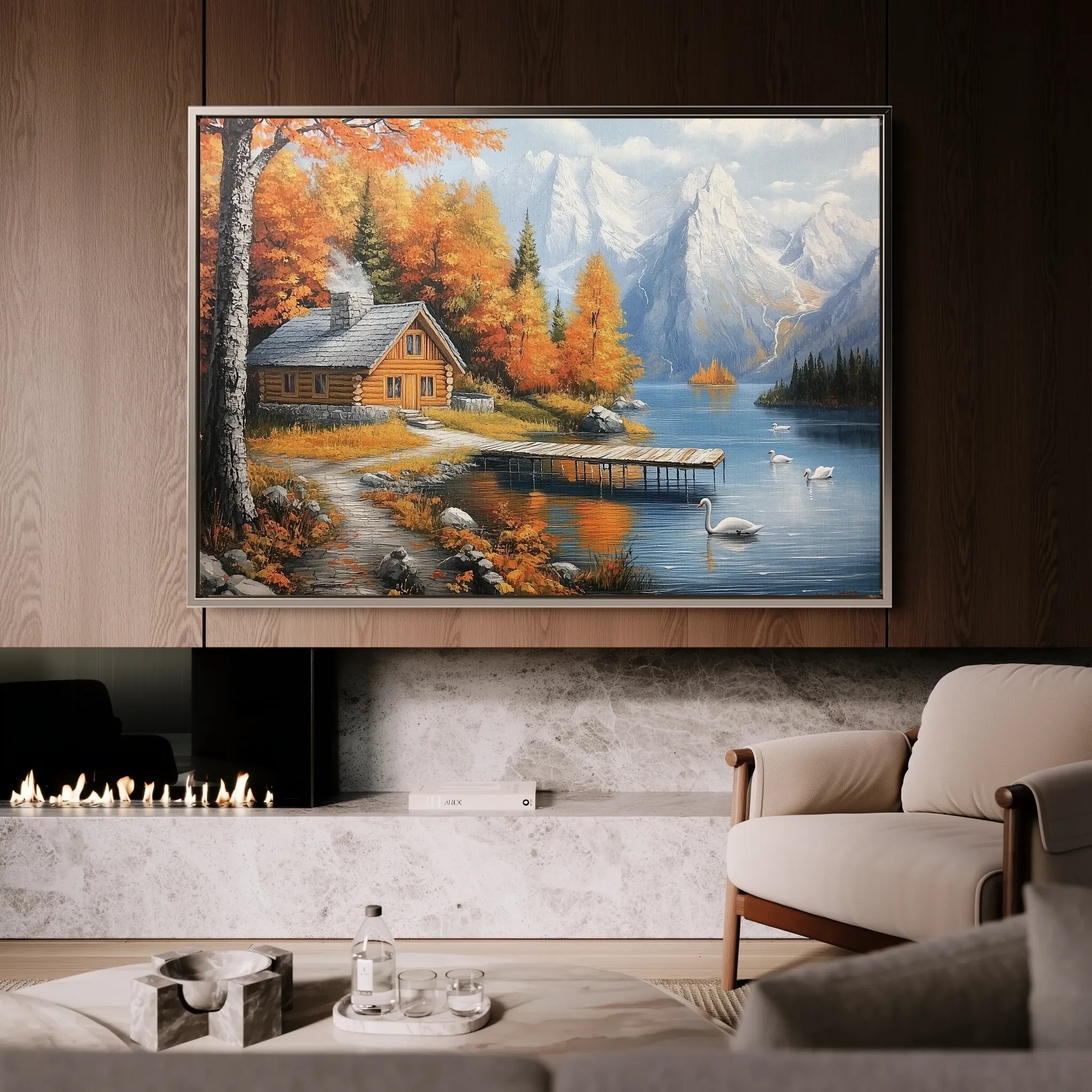 Landscape 189 Canvas Art 60 x 40 cm / Black