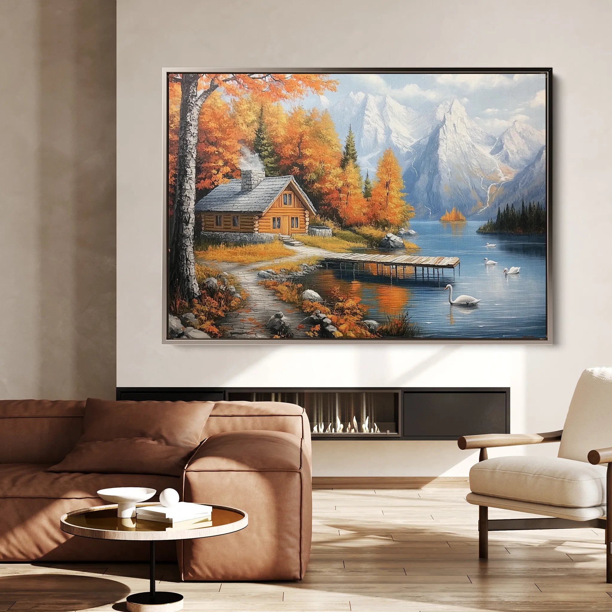Landscape 189 Canvas Art 60 x 40 cm / Black