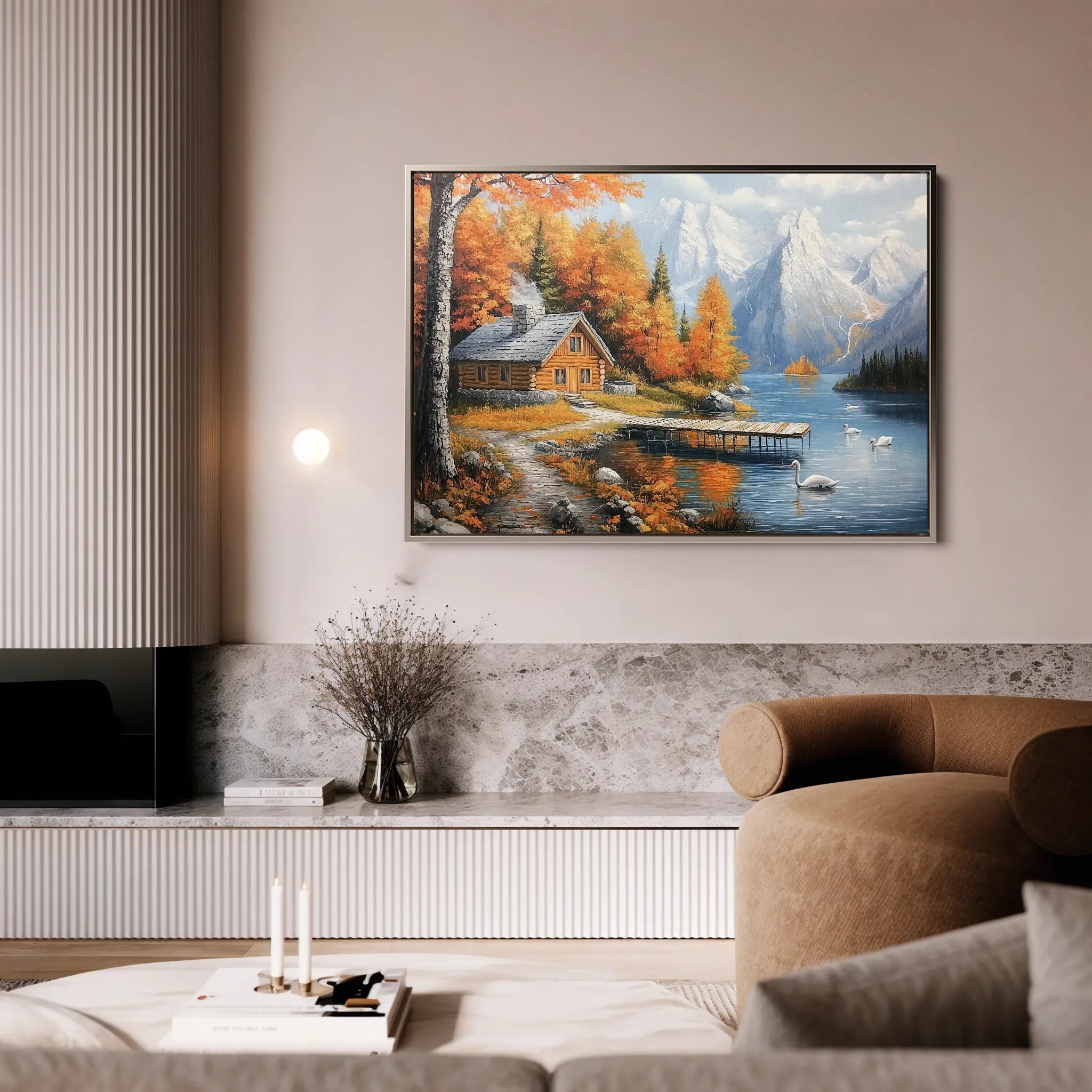 Landscape 189 Canvas Art 60 x 40 cm / Black