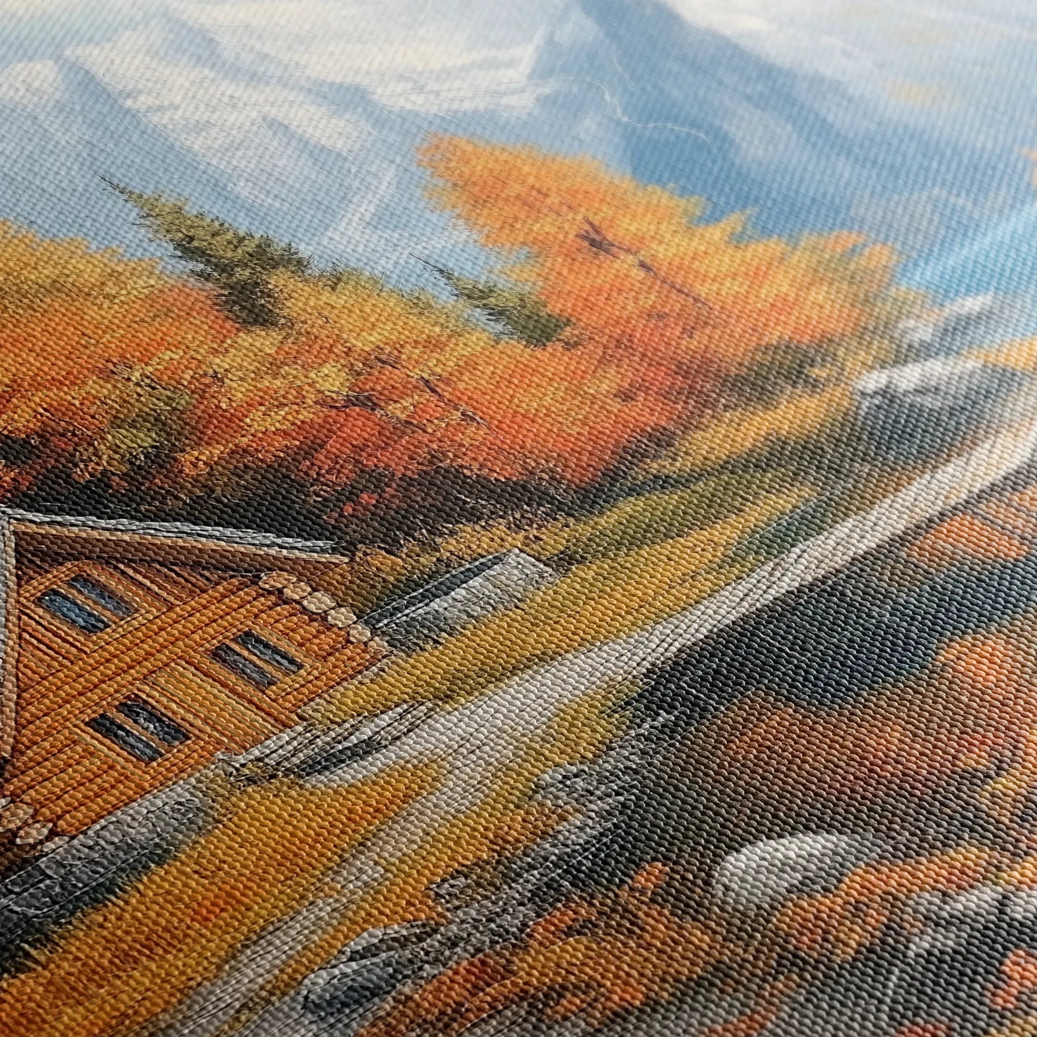 Landscape 189 Canvas Art 60 x 40 cm / Black