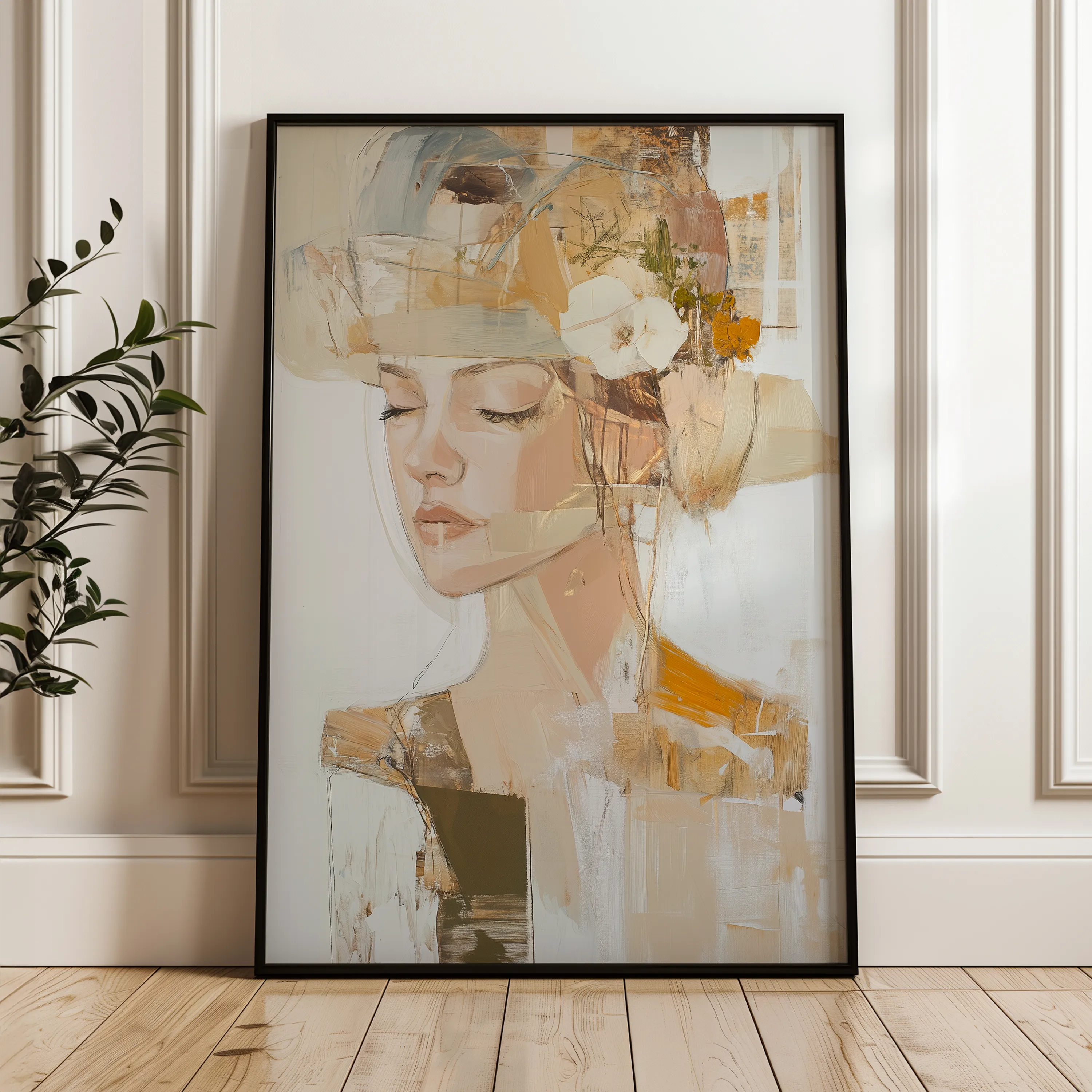 Portrait 189 Canvas Art 60 x 40 cm / Black
