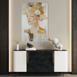 Portrait 189 Canvas Art 60 x 40 cm / Black
