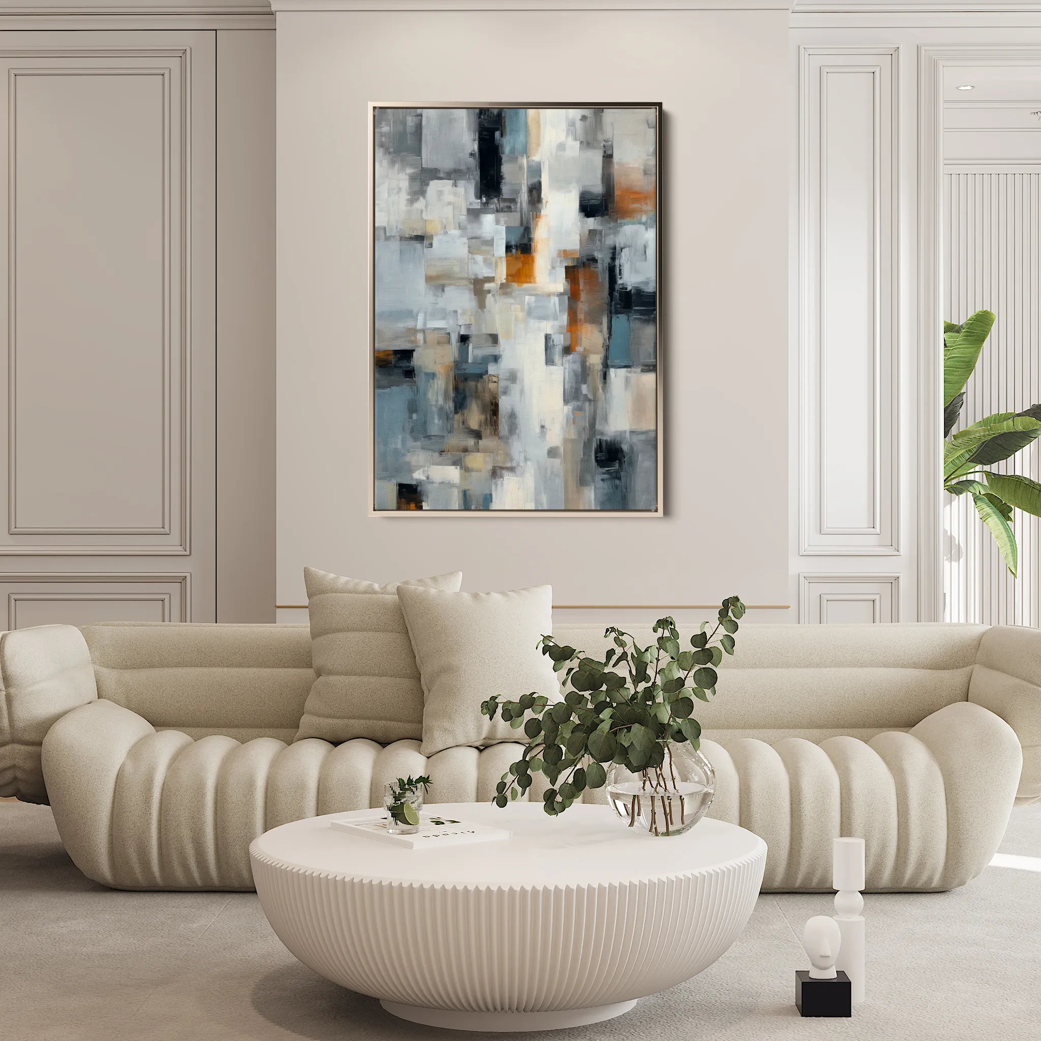 Abstract 1890 Canvas Art 60 x 40 cm / Black