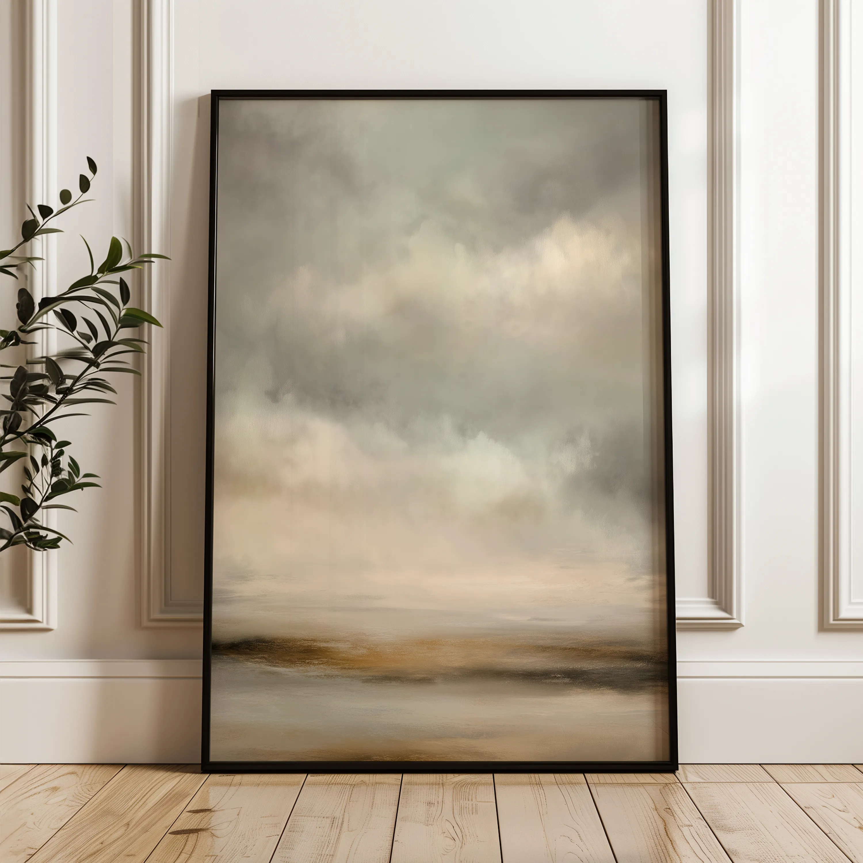 Abstract 1891 Canvas Art 60 x 40 cm / Black