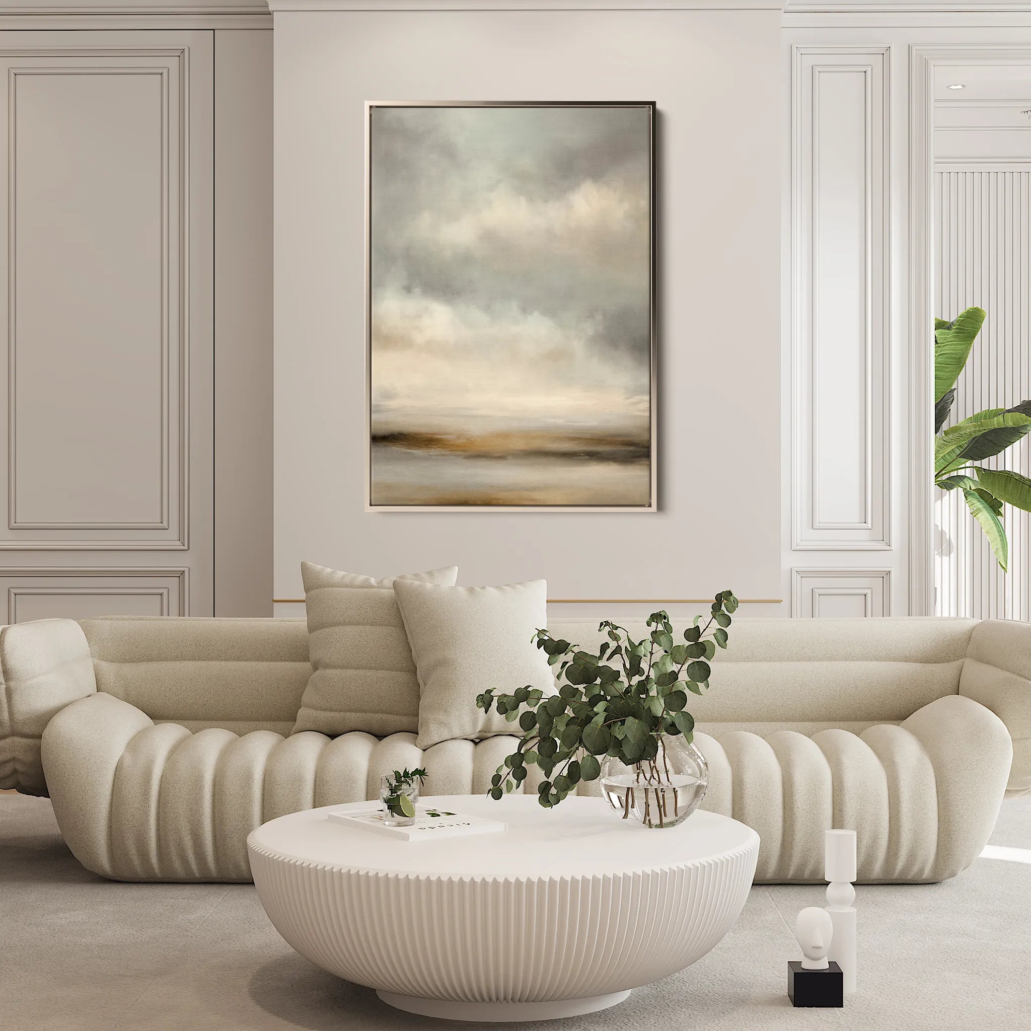 Abstract 1891 Canvas Art 60 x 40 cm / Black