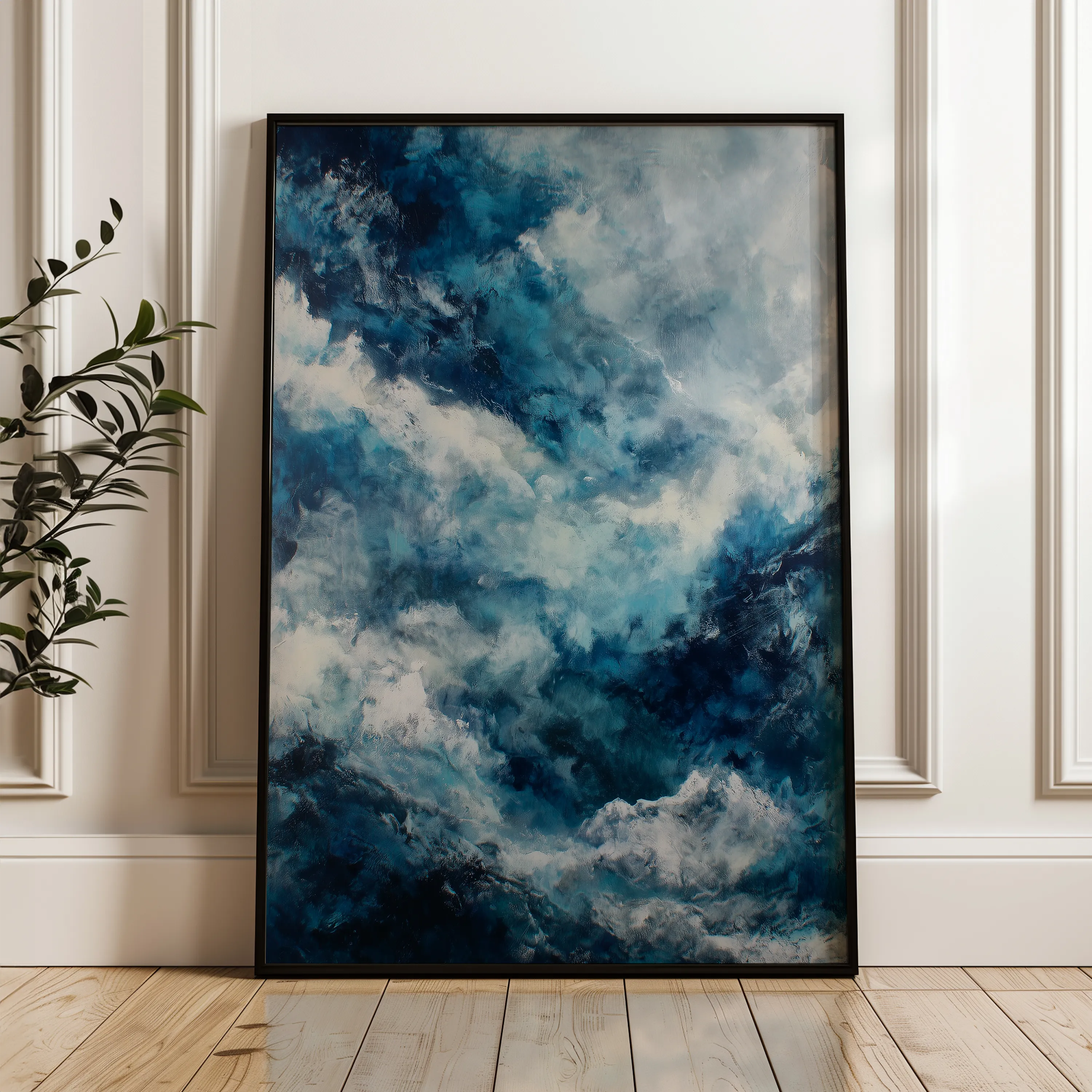 Abstract 1894 Canvas Art 60 x 40 cm / Black