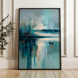 Abstract 1895 Canvas Art 60 x 40 cm / Black