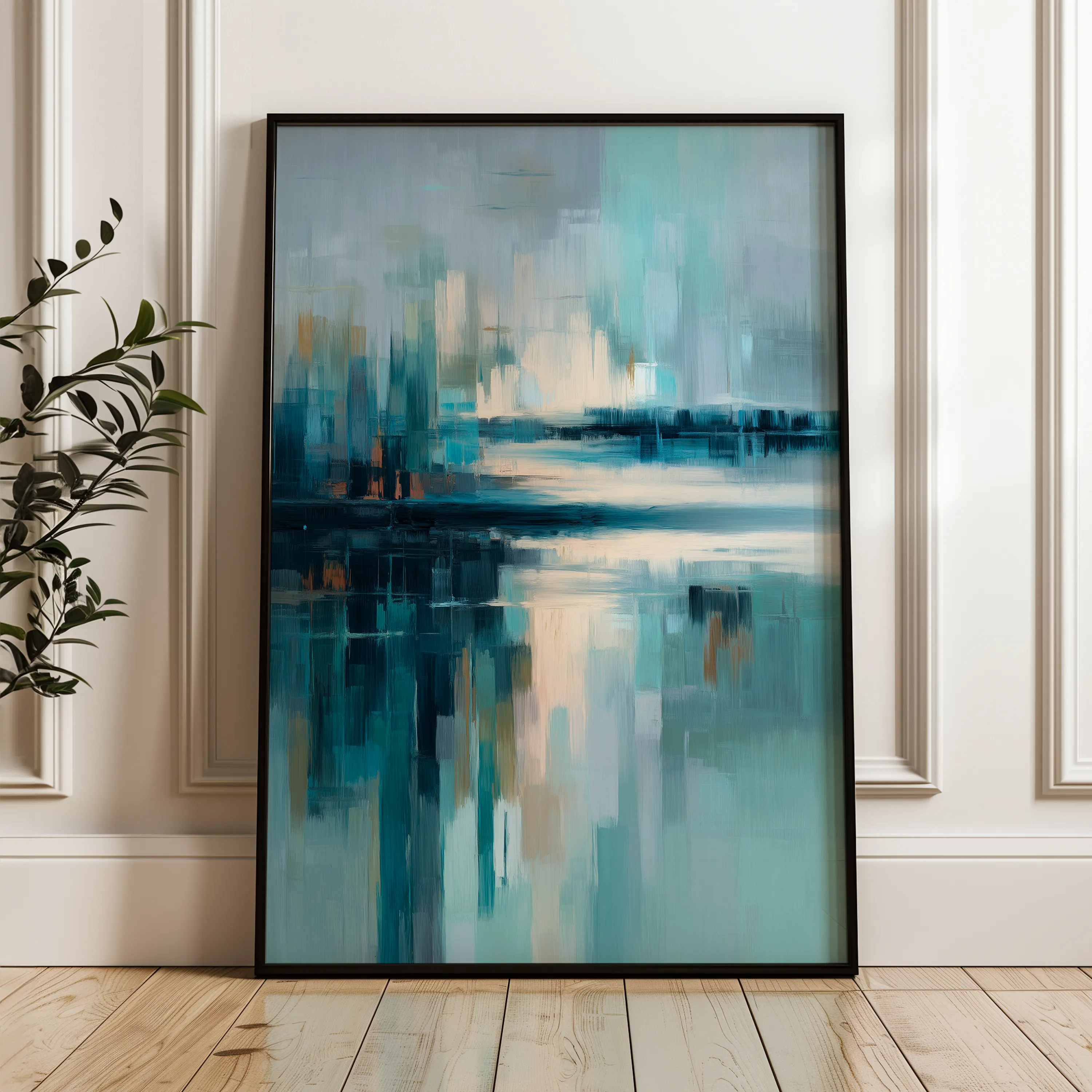 Abstract 1895 Canvas Art 60 x 40 cm / Black