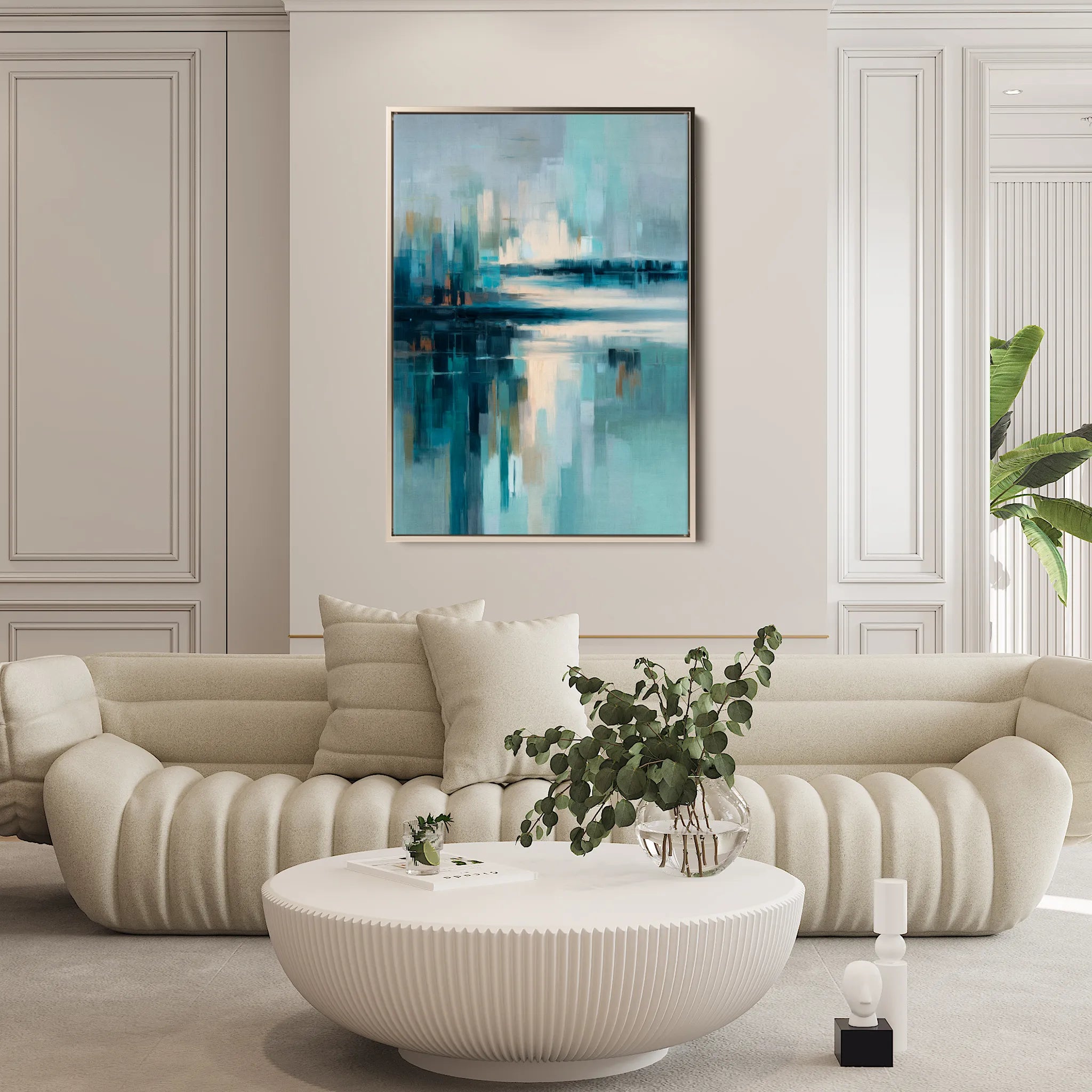 Abstract 1895 Canvas Art 60 x 40 cm / Black
