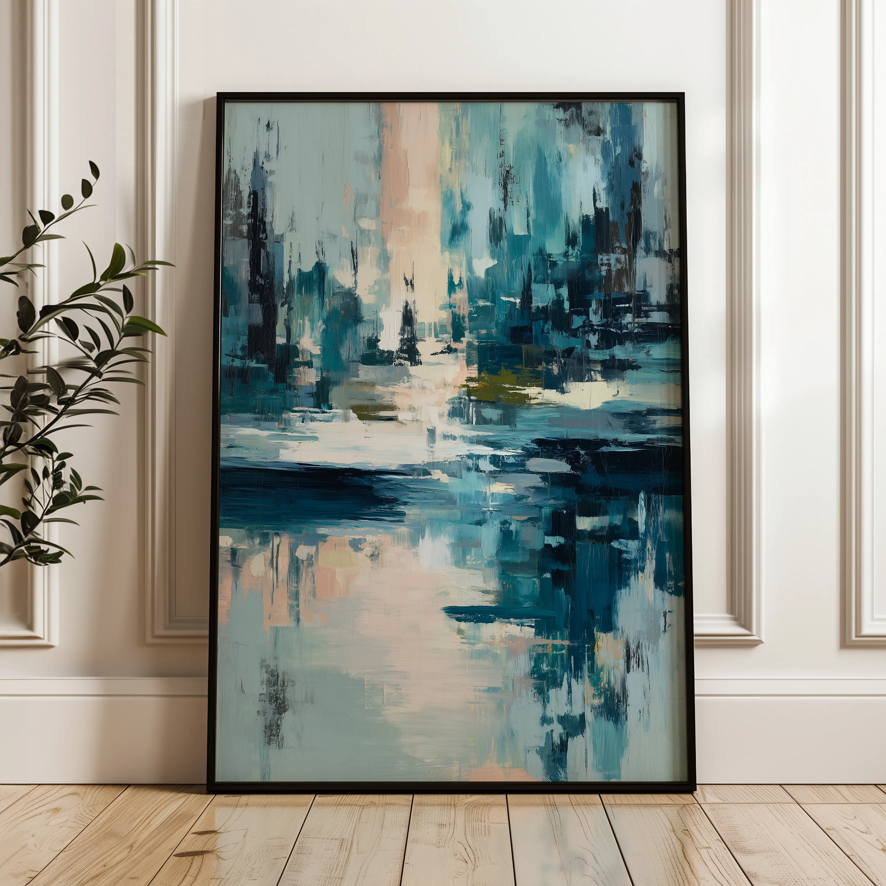 Abstract 1896 Canvas Art 60 x 40 cm / Black