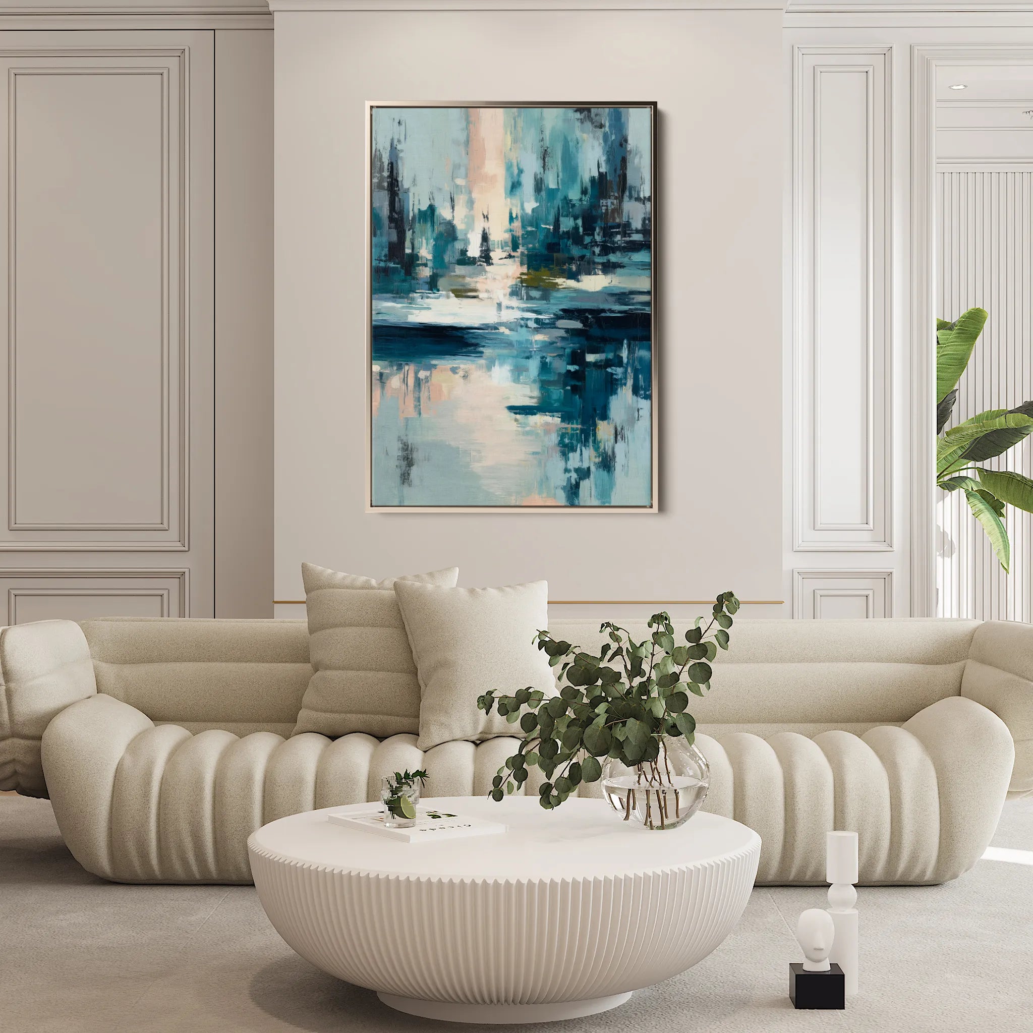 Abstract 1896 Canvas Art 60 x 40 cm / Black