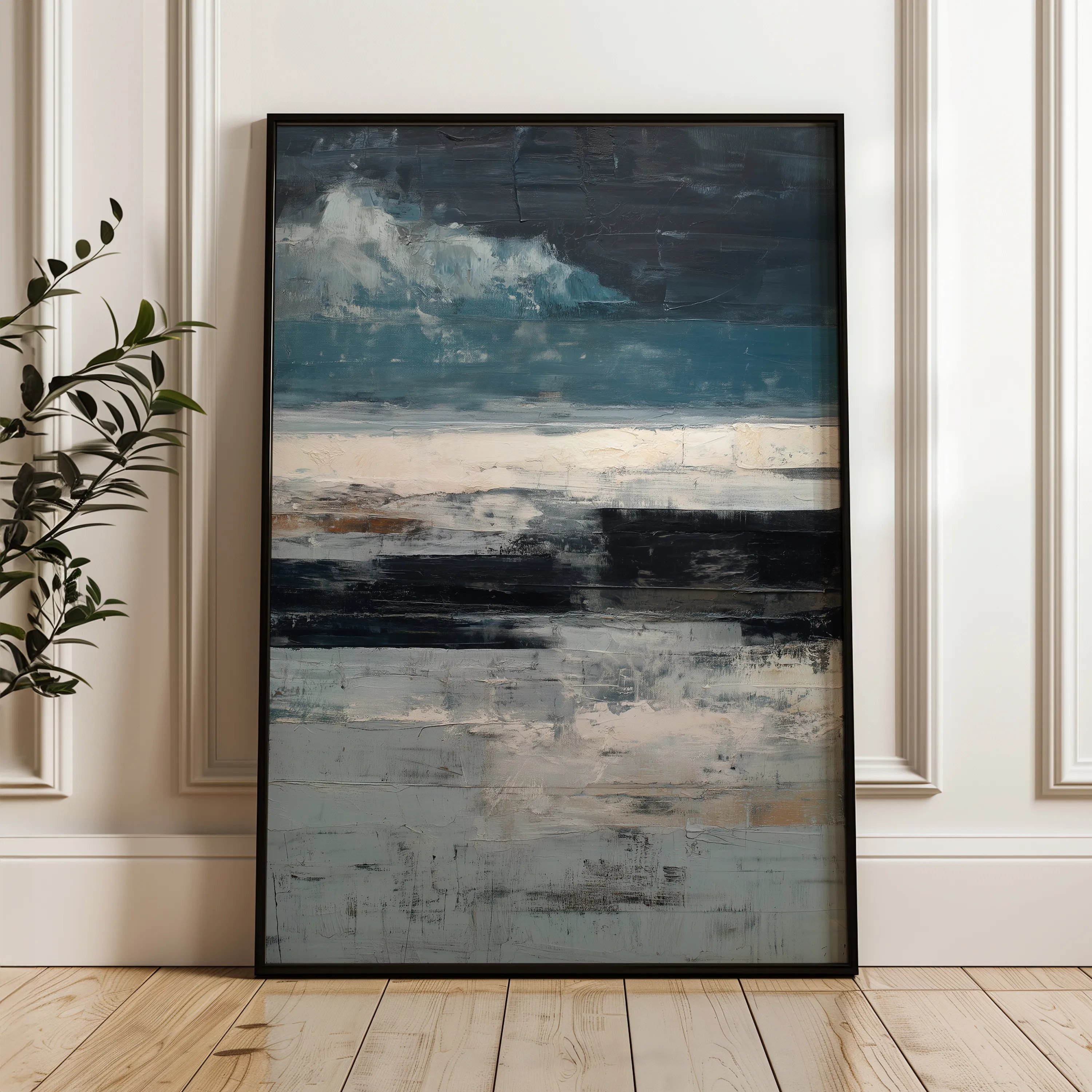 Abstract 1897 Canvas Art 60 x 40 cm / Black