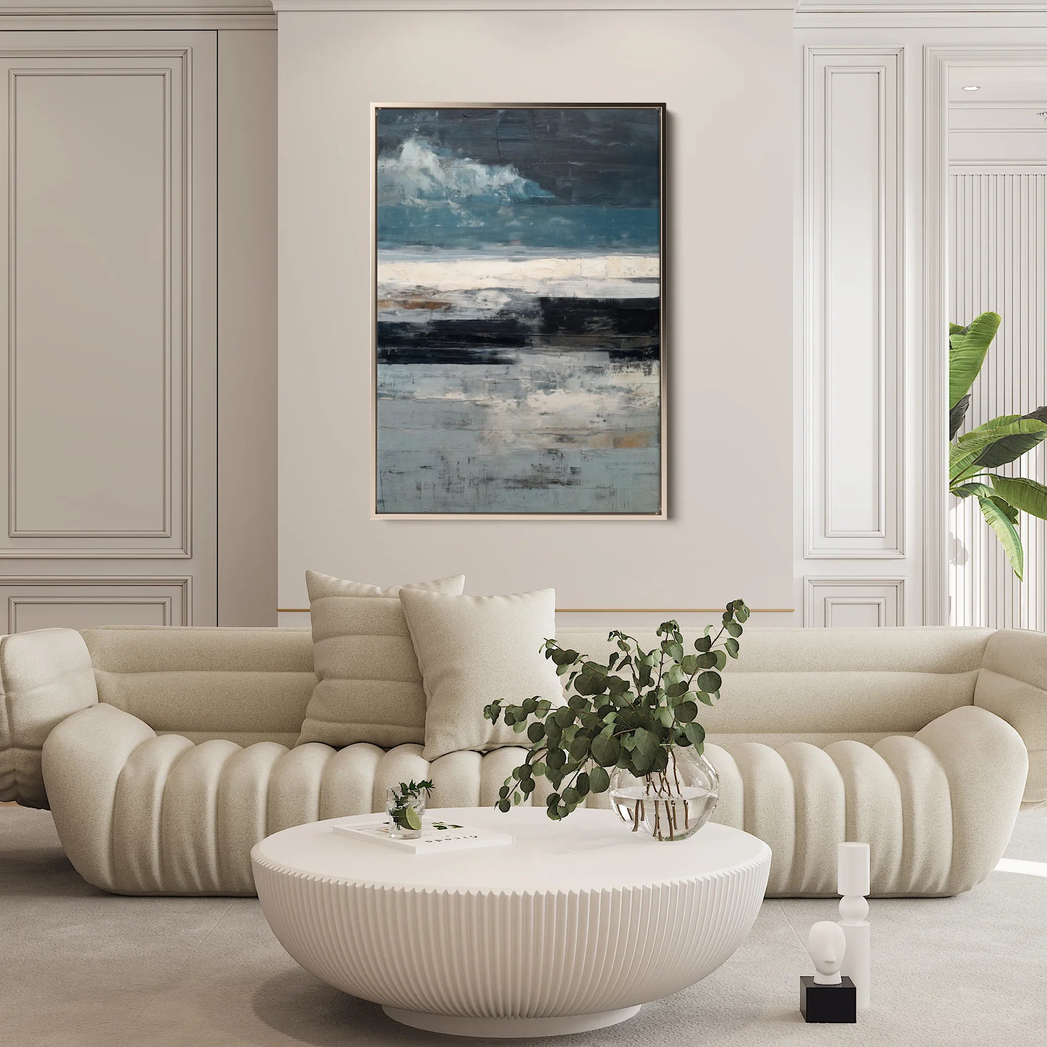 Abstract 1897 Canvas Art 60 x 40 cm / Black