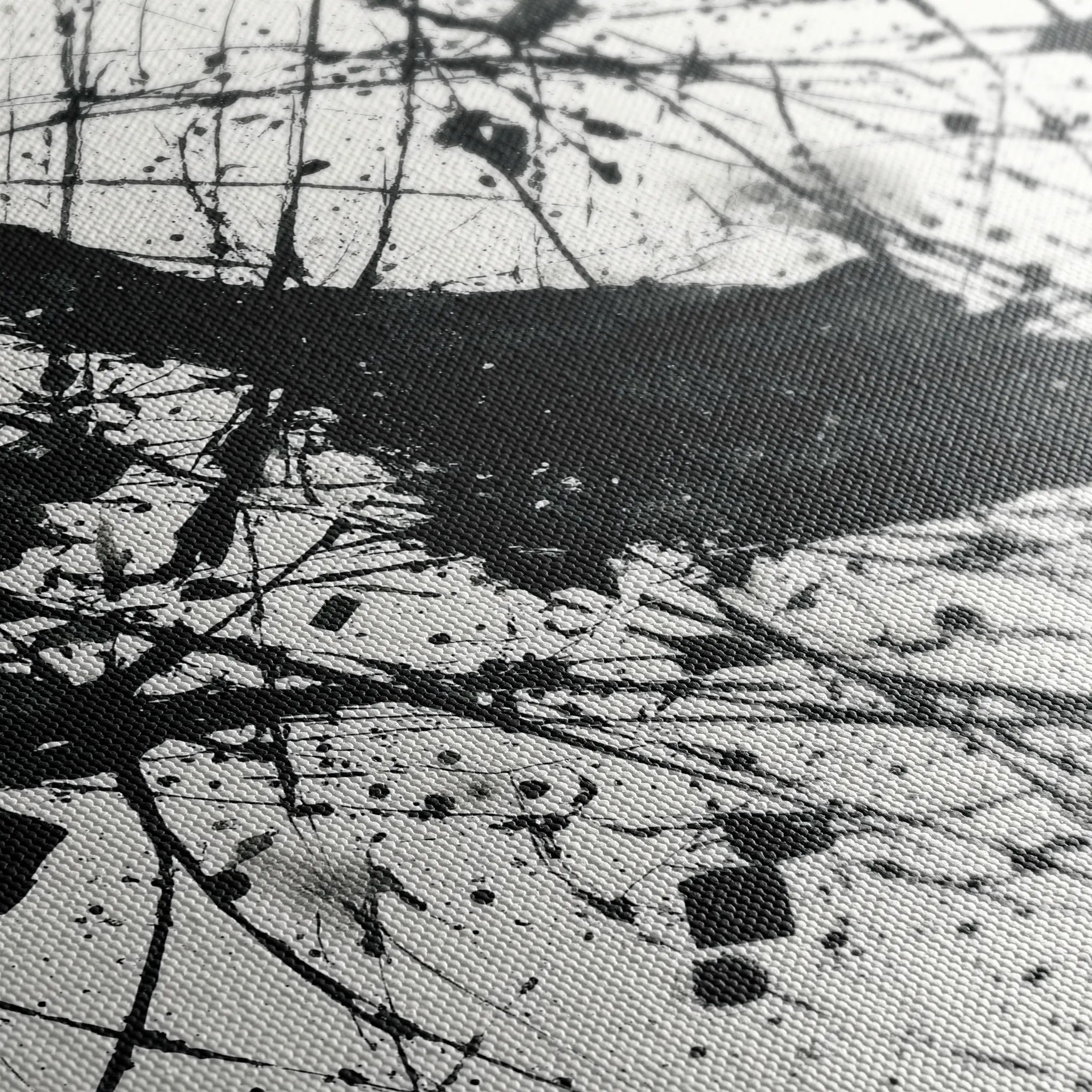 Abstract 1899 Canvas Art 60 x 40 cm / Black