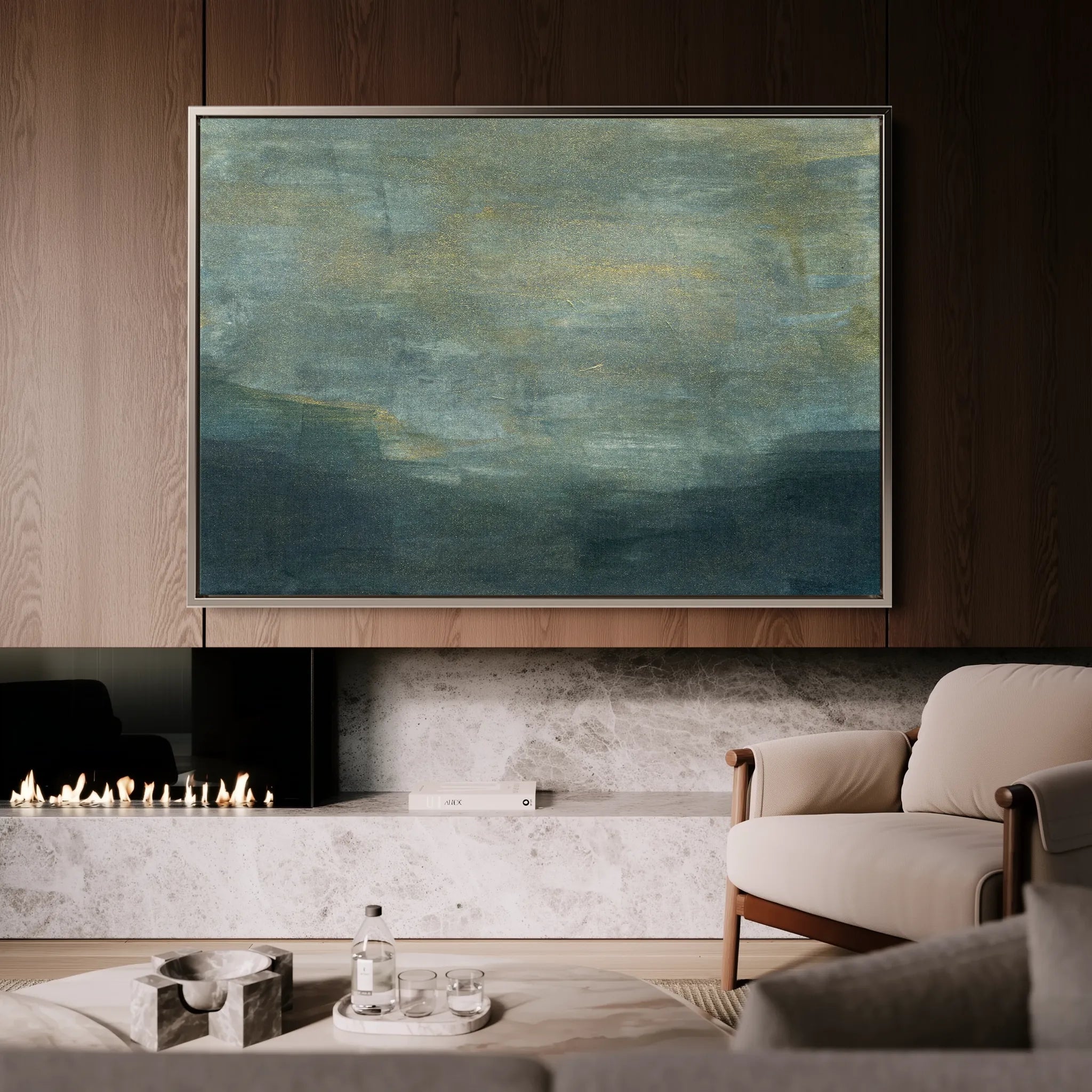 Abstract 190 Canvas Art 60 x 40 cm / Black