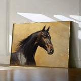 Horses 190 Canvas Art 60 x 40 cm / Black