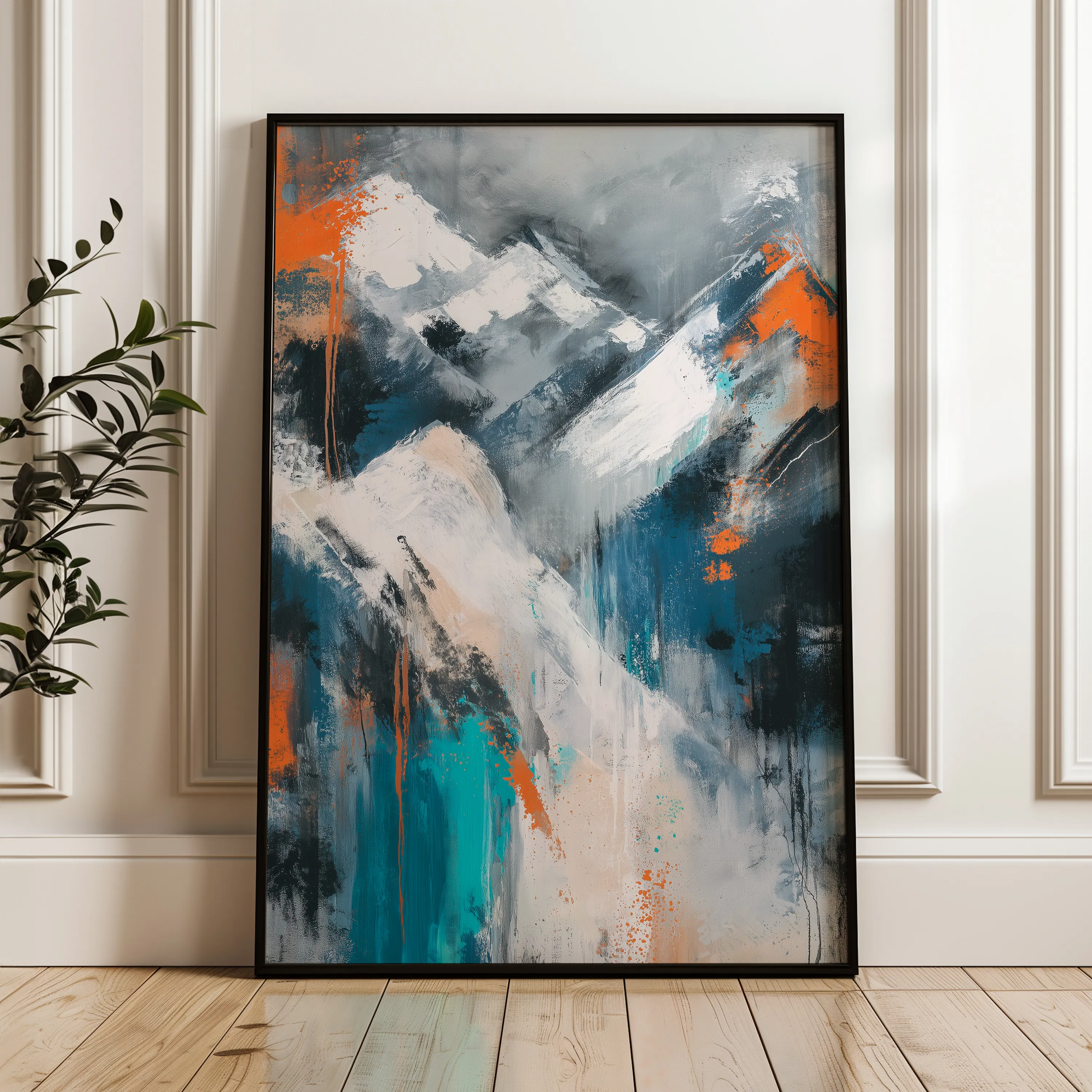 Abstract 1900 Canvas Art 60 x 40 cm / Black