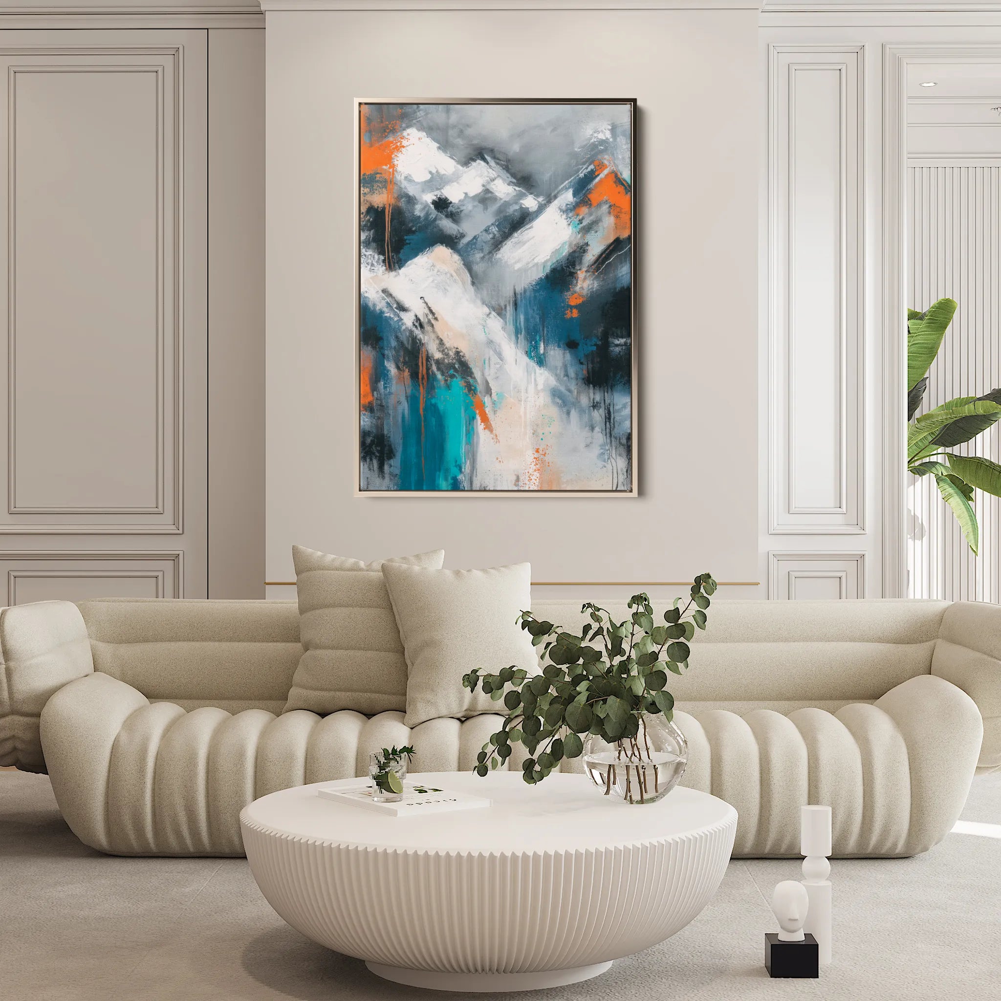 Abstract 1900 Canvas Art 60 x 40 cm / Black