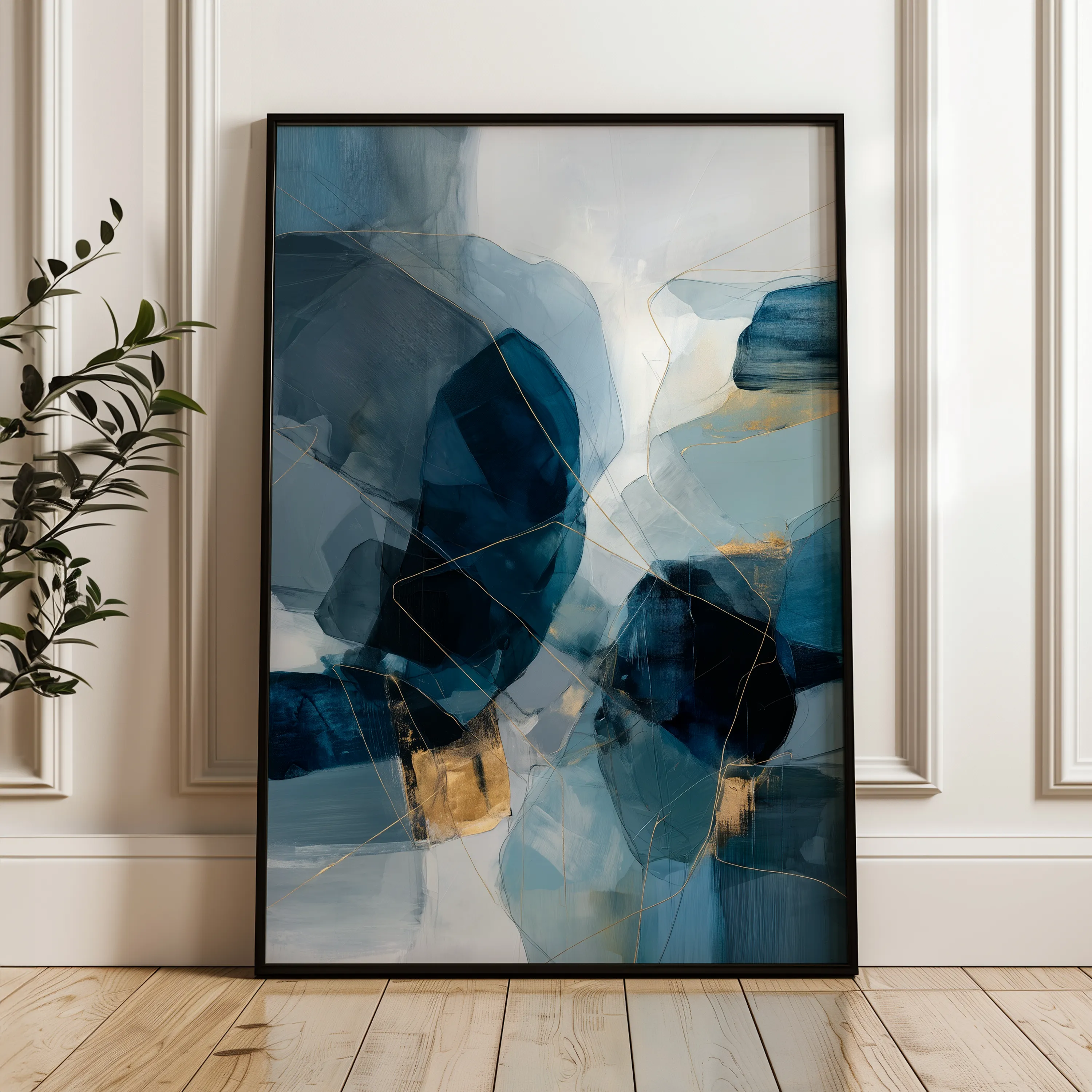 Abstract 1902 Canvas Art 60 x 40 cm / Black
