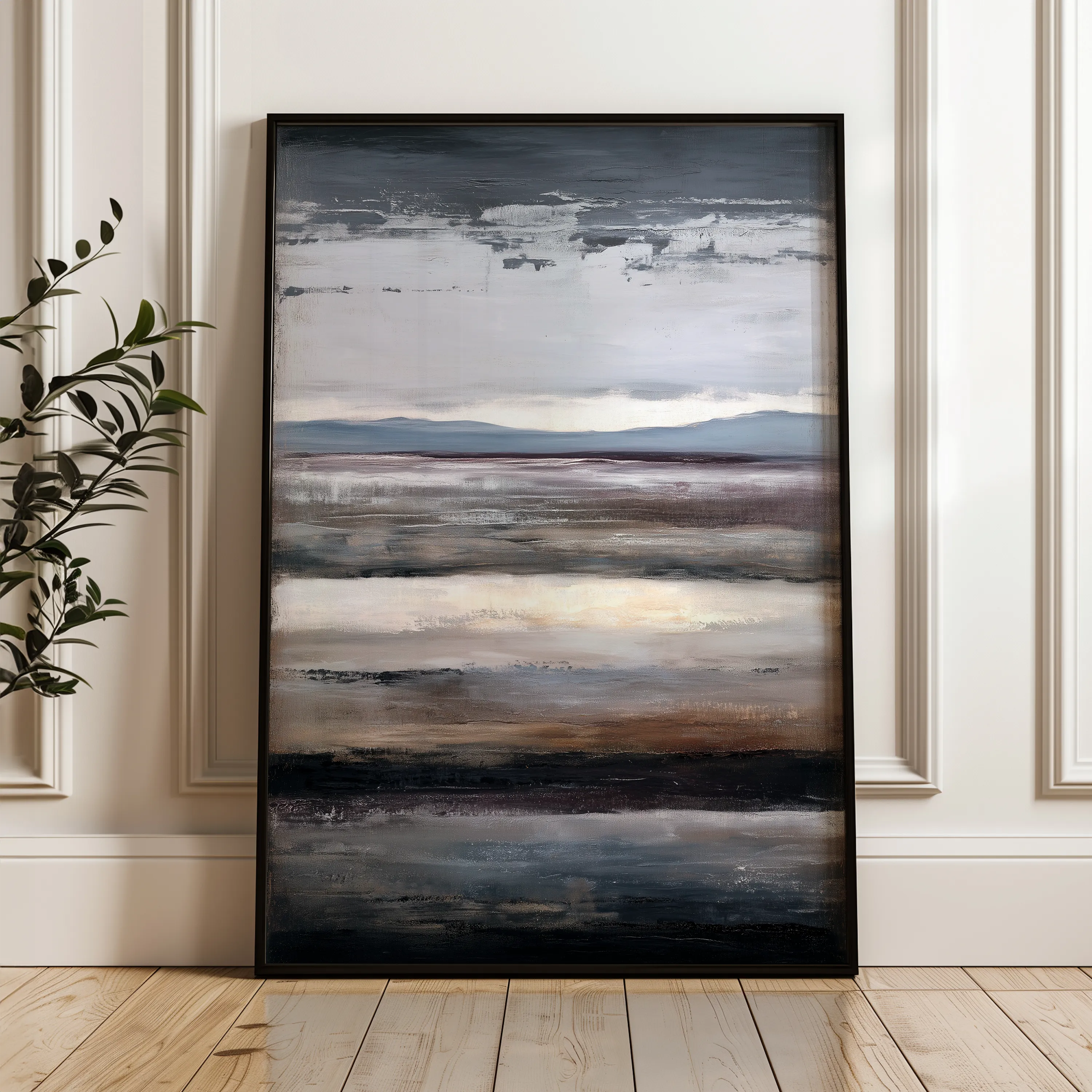Abstract 1903 Canvas Art 60 x 40 cm / Black