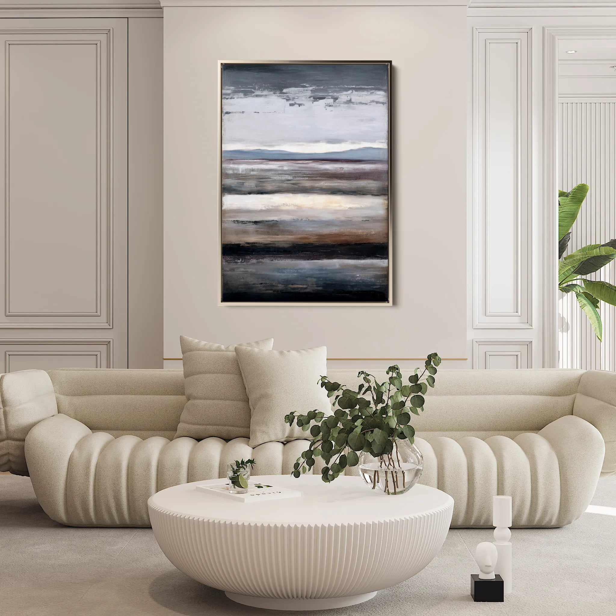 Abstract 1903 Canvas Art 60 x 40 cm / Black