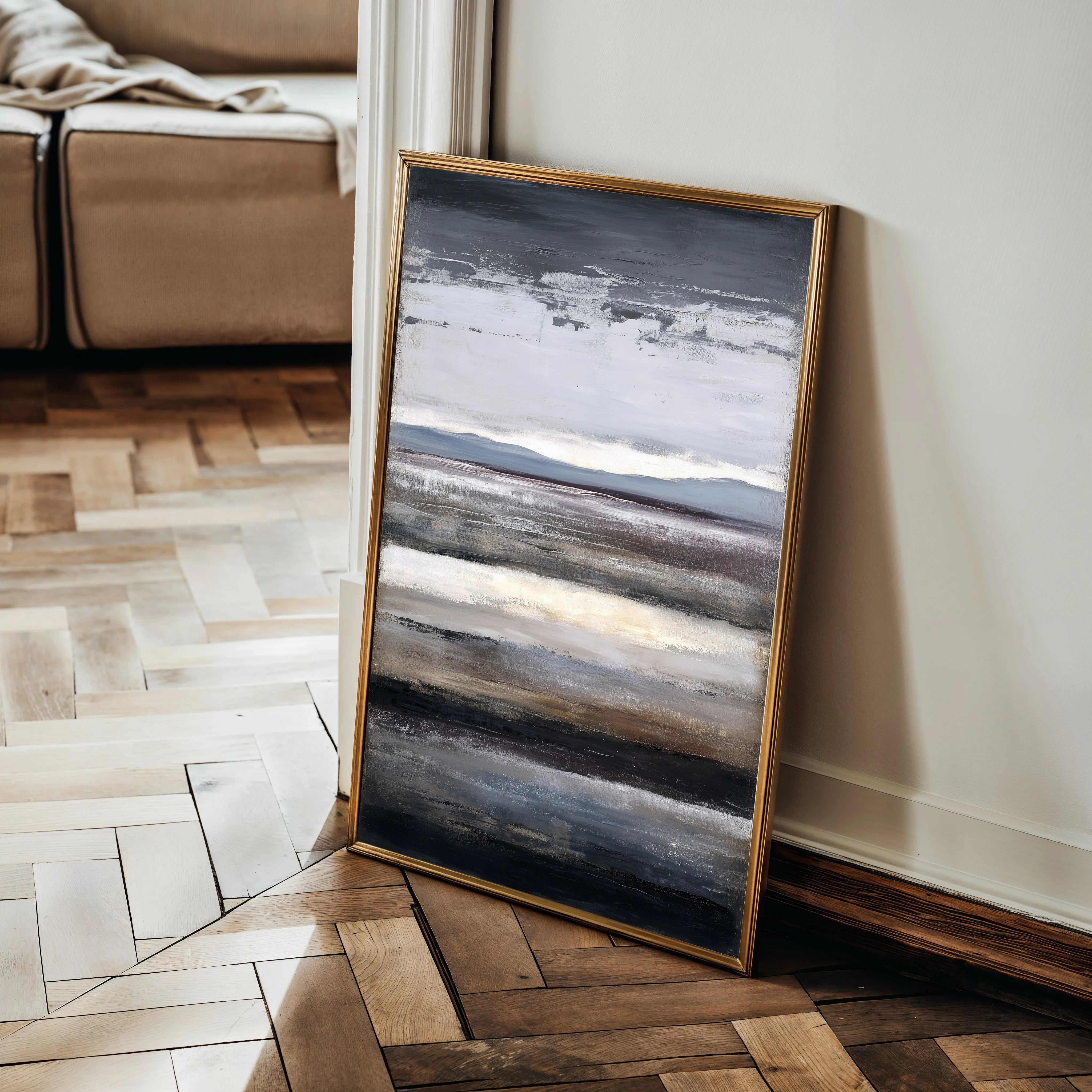 Abstract 1903 Canvas Art 60 x 40 cm / Black