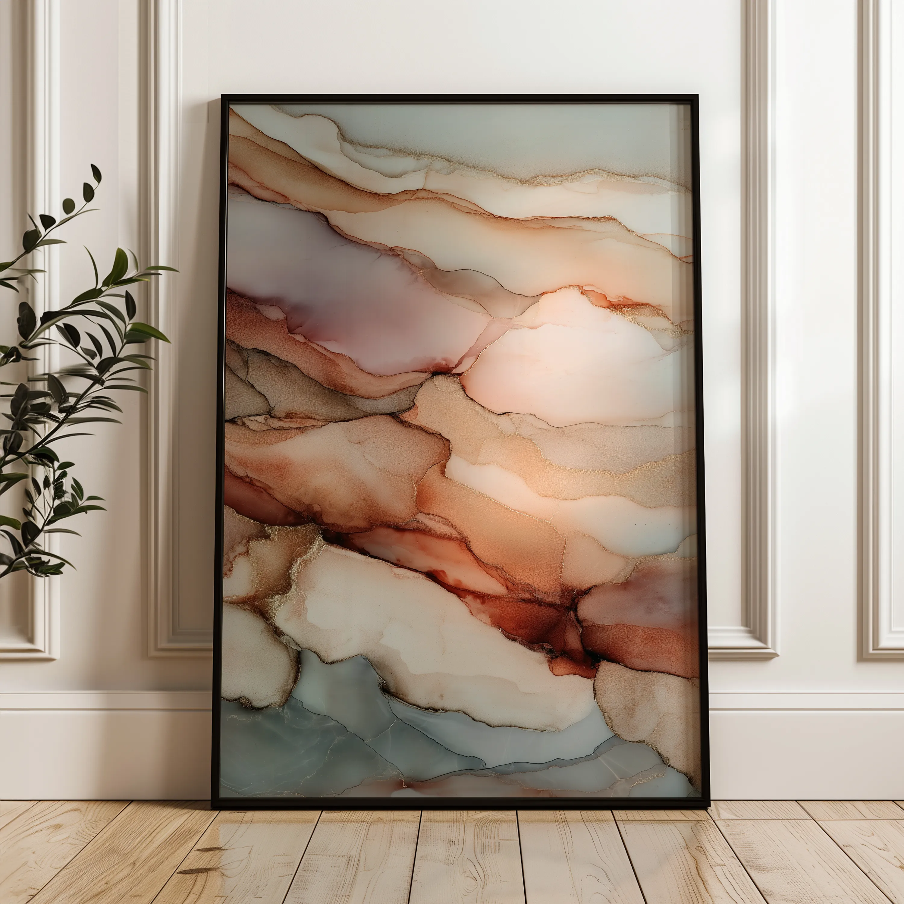Abstract 1904 Canvas Art 60 x 40 cm / Black