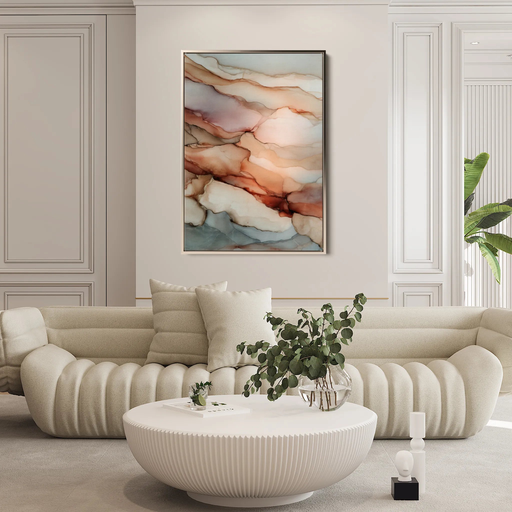 Abstract 1904 Canvas Art 60 x 40 cm / Black