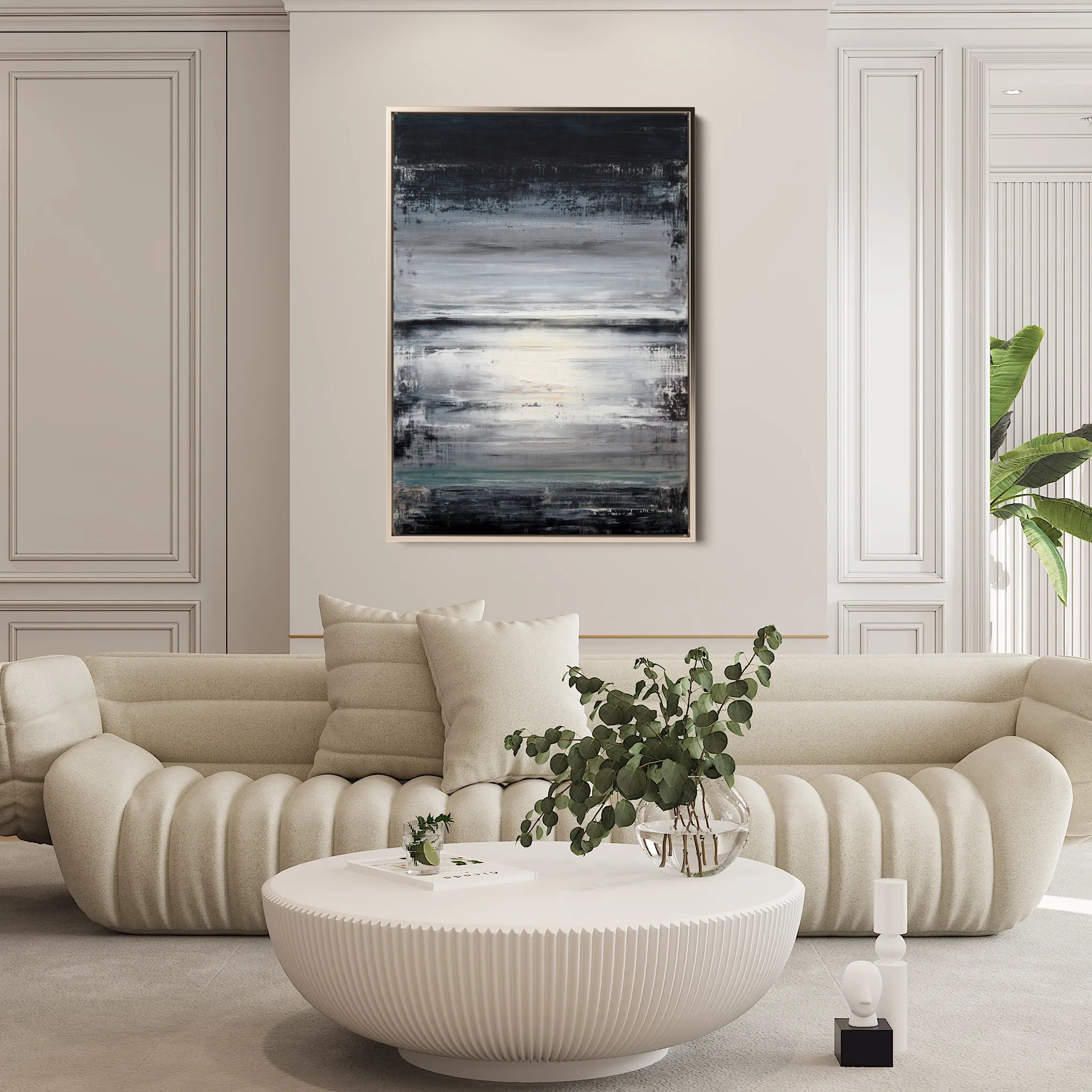 Abstract 1905 Canvas Art 60 x 40 cm / Black