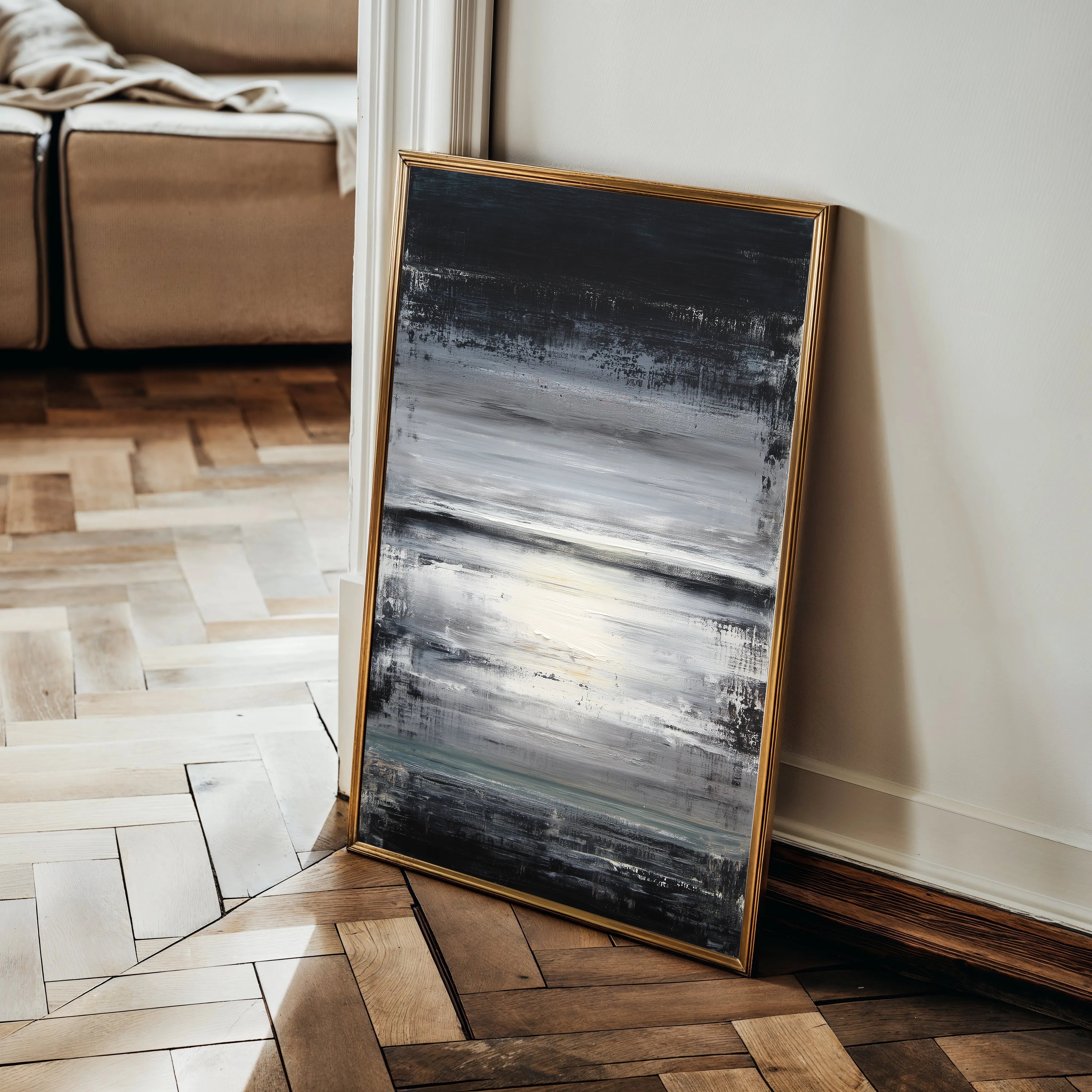 Abstract 1905 Canvas Art 60 x 40 cm / Black