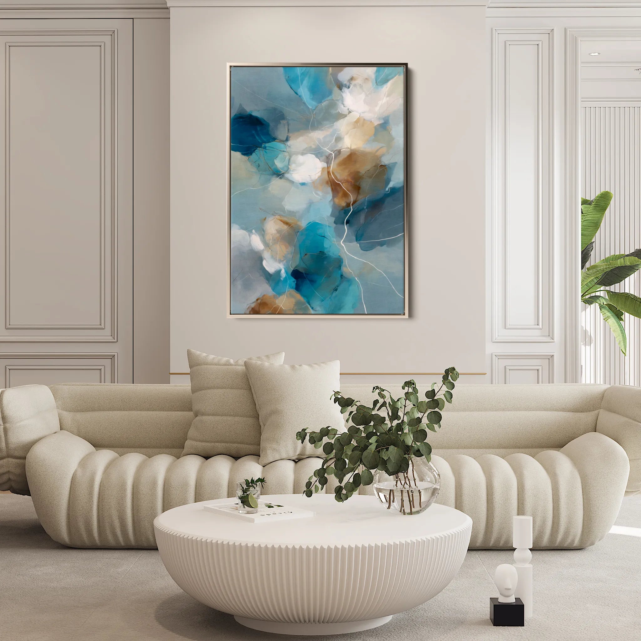 Abstract 1907 Canvas Art 60 x 40 cm / Black