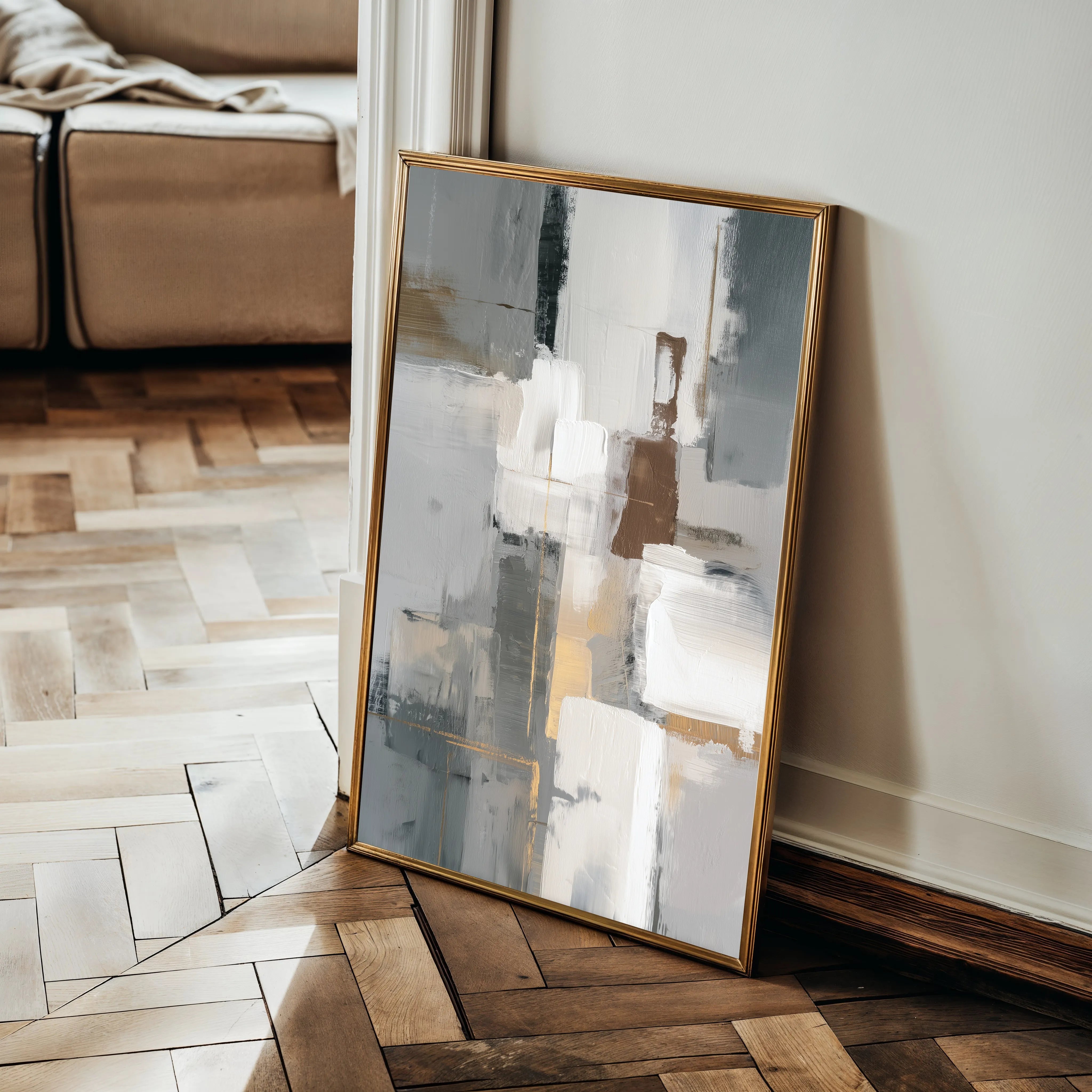 Abstract 1908 Canvas Art 60 x 40 cm / Black
