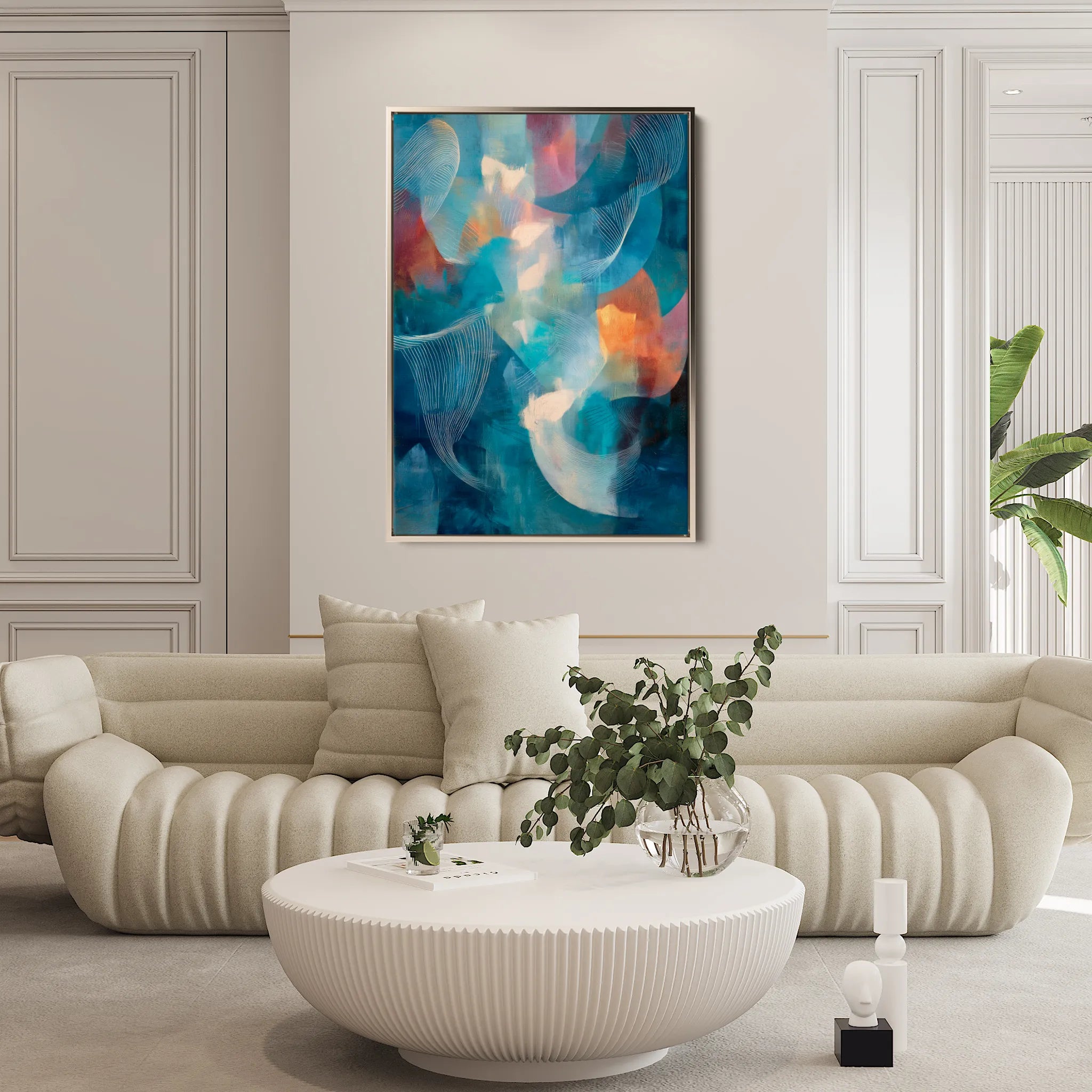 Abstract 1909 Canvas Art 60 x 40 cm / Black