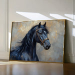 Horses 191 Canvas Art 60 x 40 cm / Black