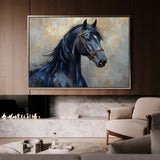 Horses 191 Canvas Art 60 x 40 cm / Black