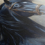 Horses 191 Canvas Art 60 x 40 cm / Black
