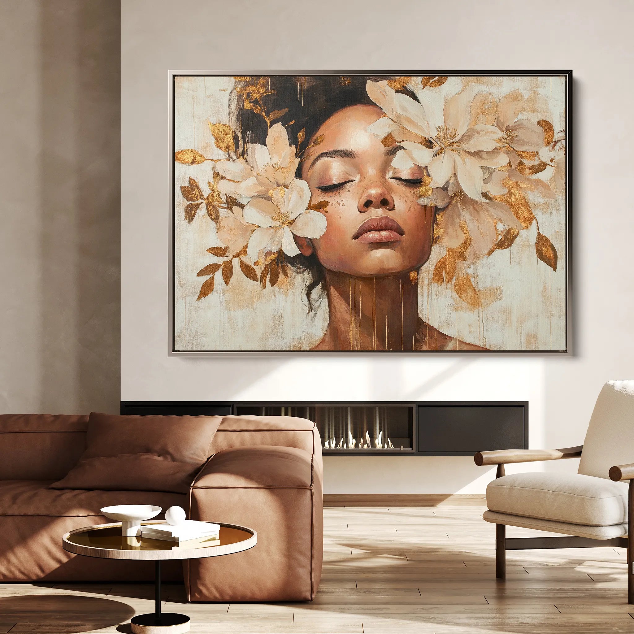 Portrait 191 Canvas Art 60 x 40 cm / Black