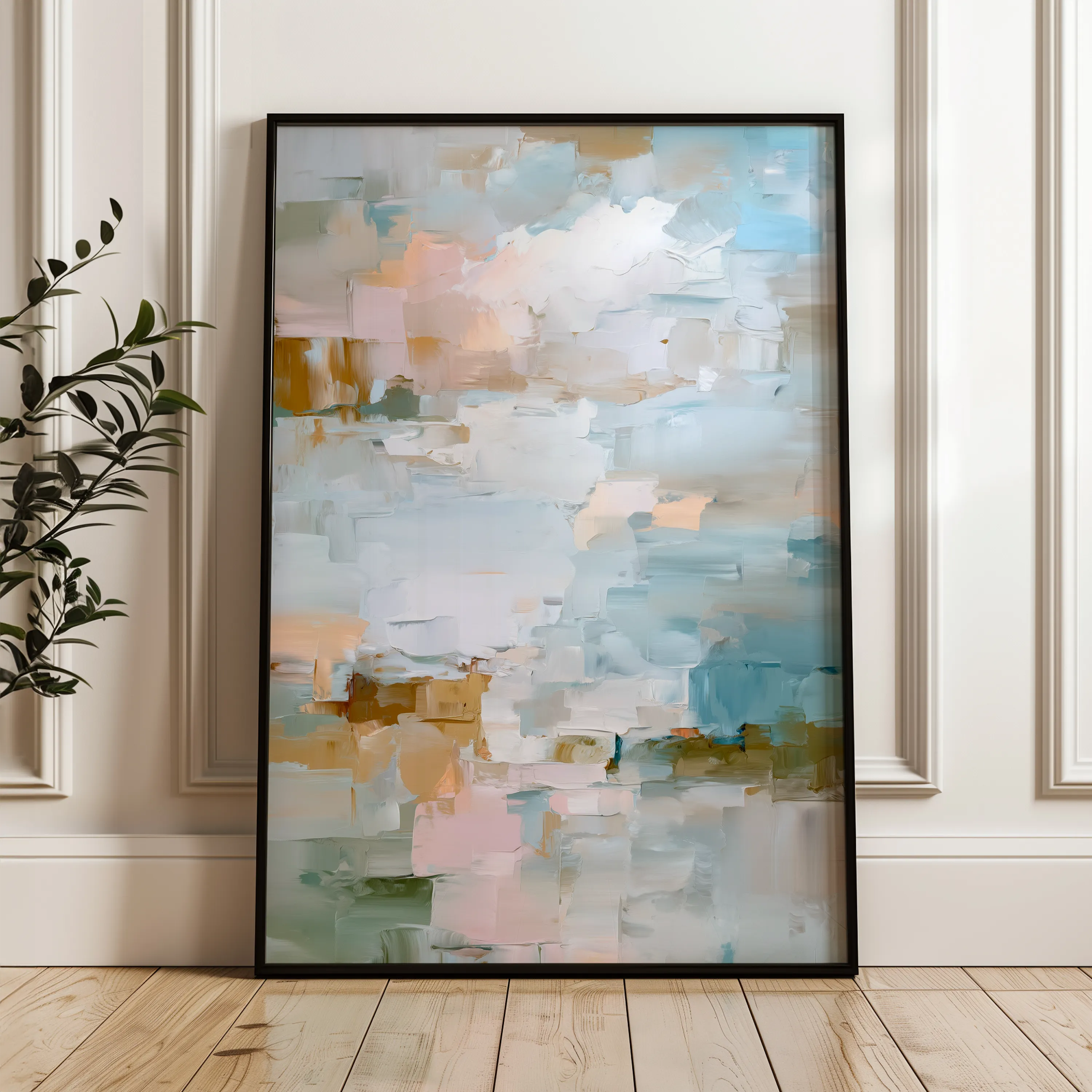 Abstract 1911 Canvas Art 60 x 40 cm / Black