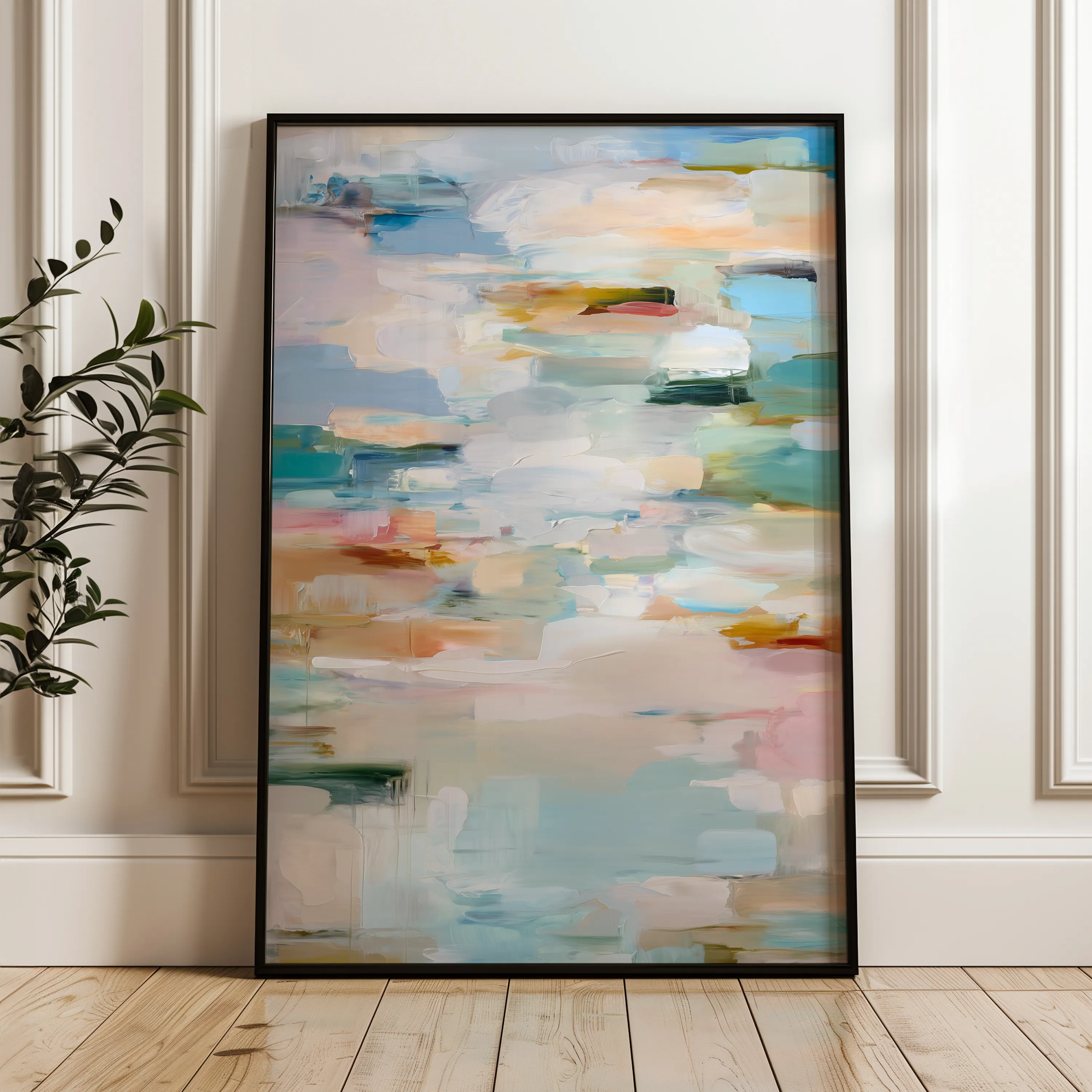 Abstract 1912 Canvas Art 60 x 40 cm / Black