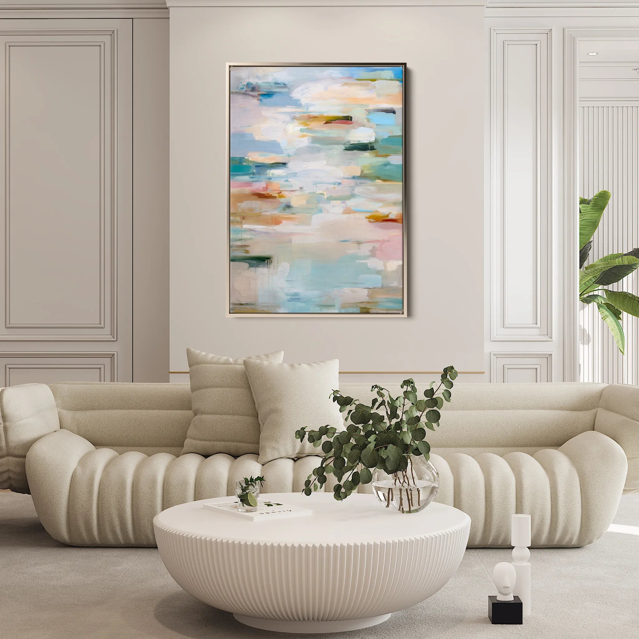 Abstract 1912 Canvas Art 60 x 40 cm / Black